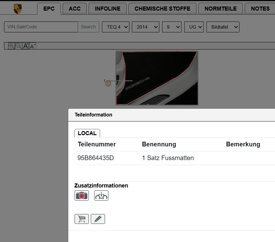 PORSCHE MACAN FUSSMATTEN 4 TEILE SCHWARZ 95B864435D ORIGINAL PORSCHE TEIL NEU - Obrázek 12