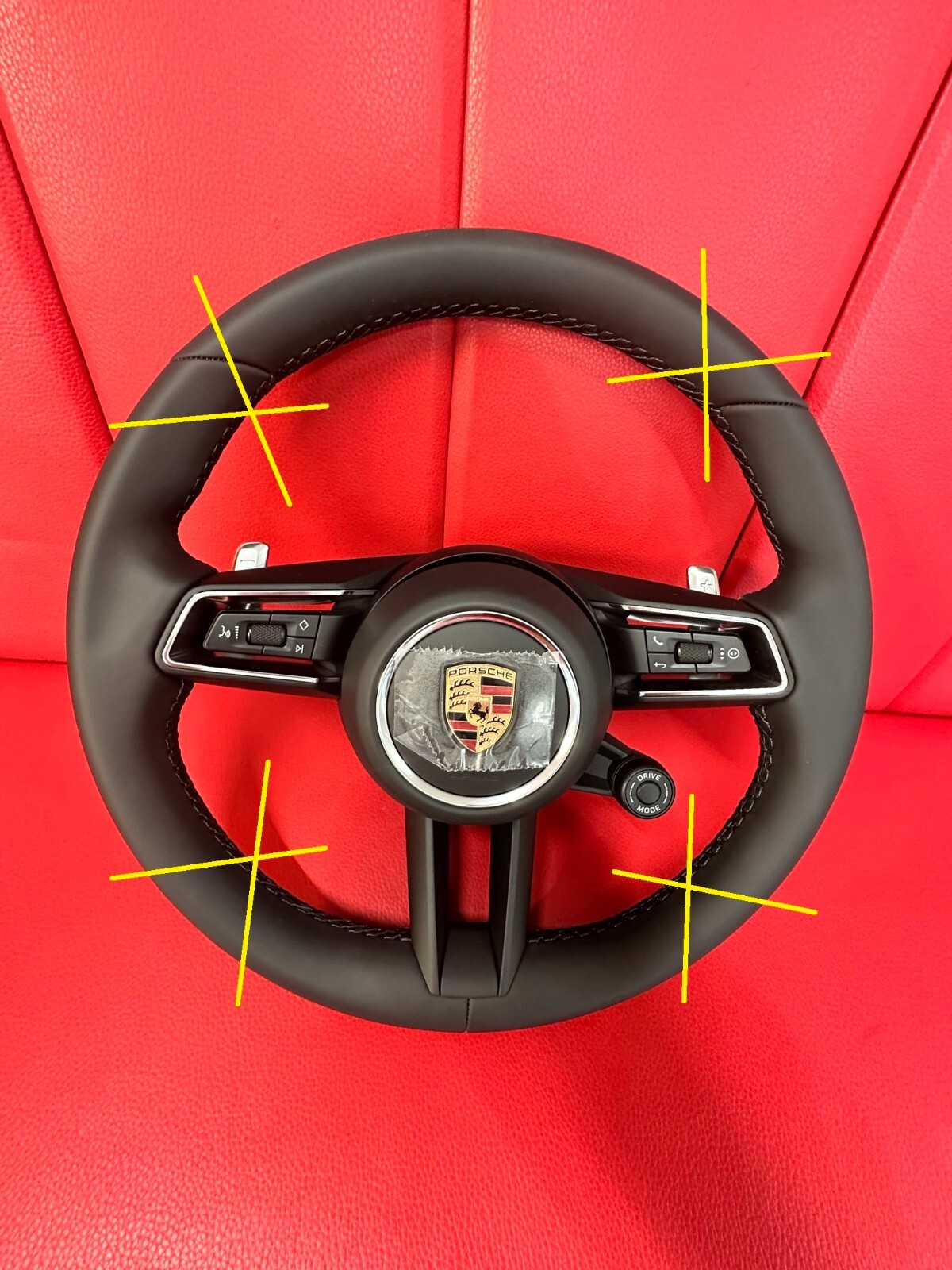 PORSCHE MACAN LENKRAD A.I.R.B.A.G STEERING WHEEL A.I.R.B.A.G LEATHER 95B880201DK - Obrázek 3