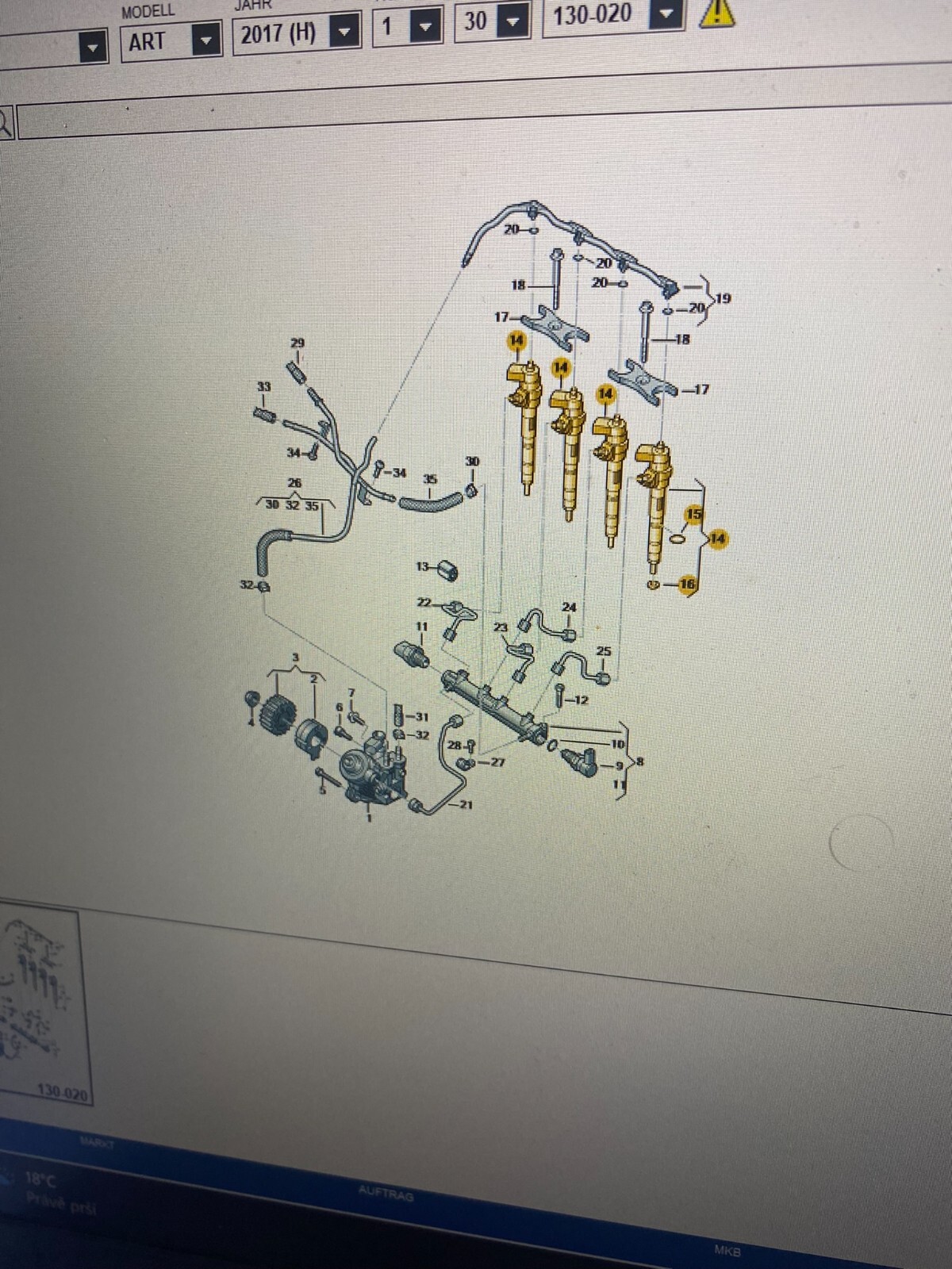 SEAT EINSPRITZDÜSE INJEKTOR 2,0LTR. DIESEL 05L130277E ORIGINAL NEU!!! - Obrázek 10