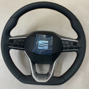 SEAT LEON FR SPORT LEDER LENKRAD GELOCHT MIT AIRBAG KOMPLET ORIG.NEU!