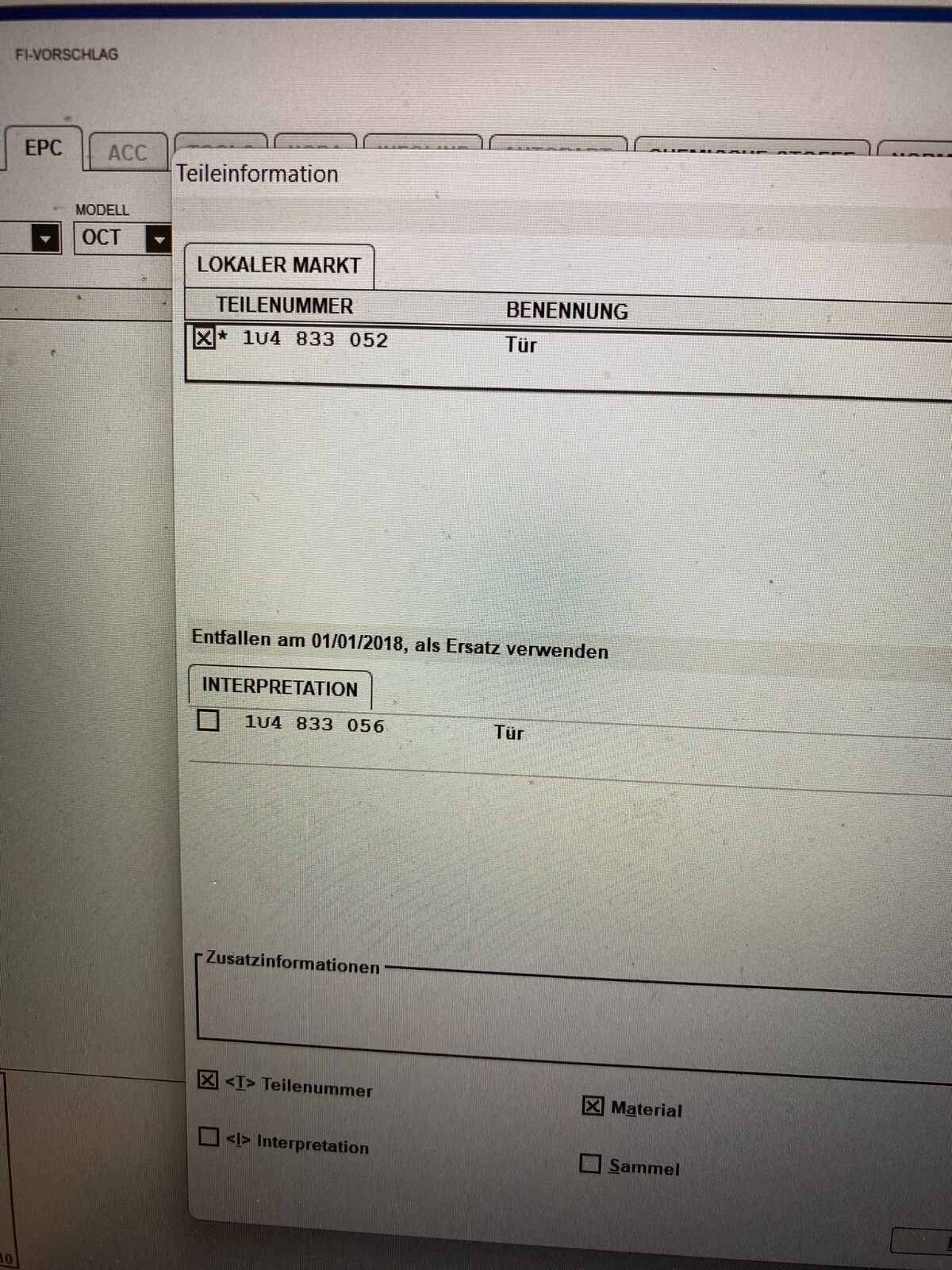 SKODA OCTAVIA I LIMUSINE TÜR HINTEN RECHTS 1U4833052 ORIGINAL SKODA NEUES TEIL - Obrázek 11