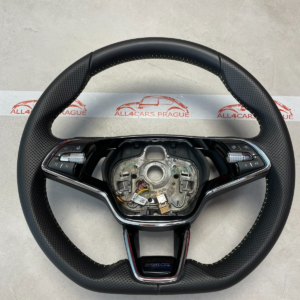 ŠKODA OCTAVIA IV 5E SPORTLINE LENKRAD BEHEIZT ABGEFLACHT GELOCHT 5E3419093BB NEU