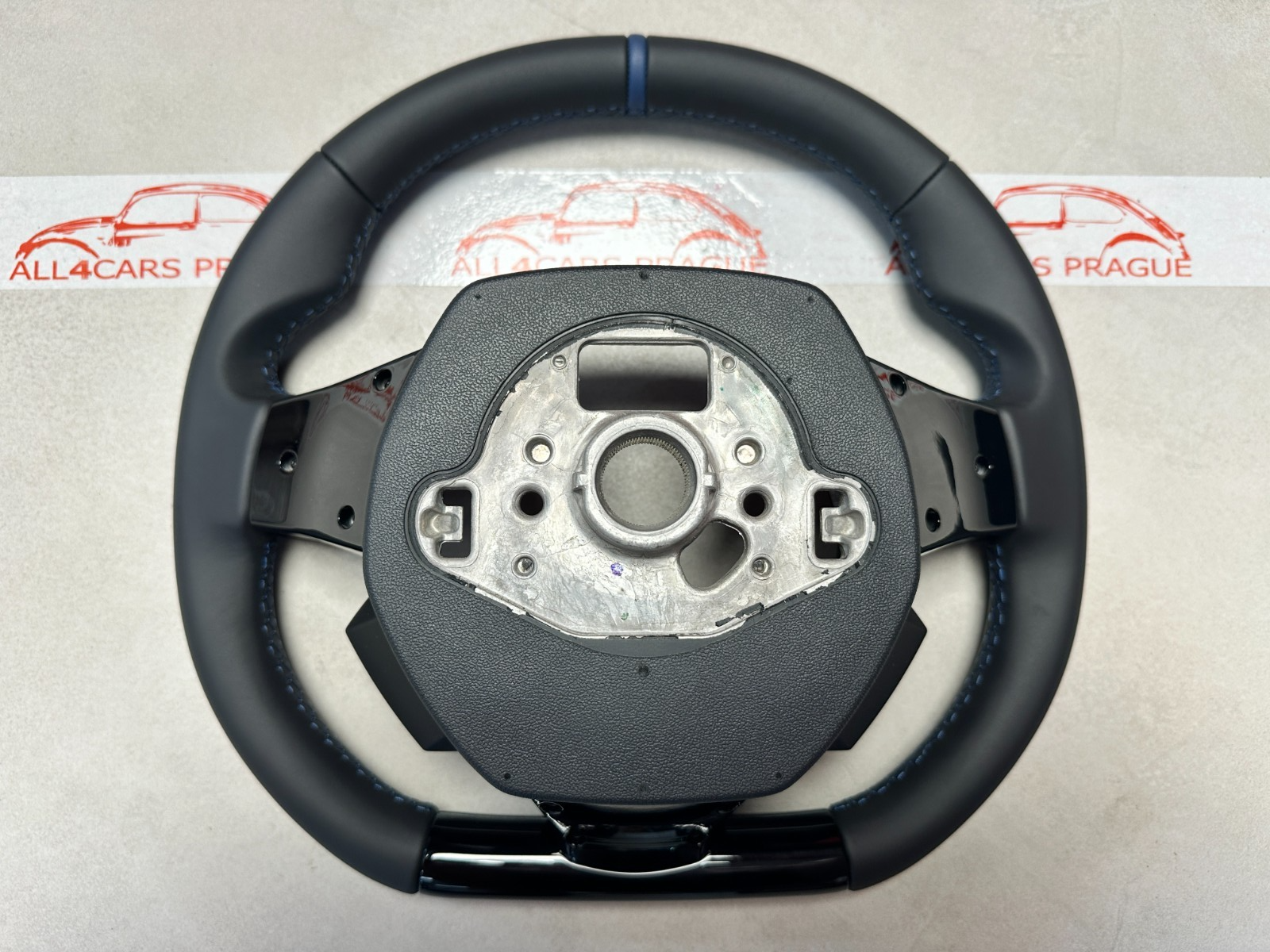 STEERING WHEEL LAMBORGHINI HURACAN 4T SPORT LEDER LENKRAD BLAU STREIFEN NÄHT org - Obrázek 15