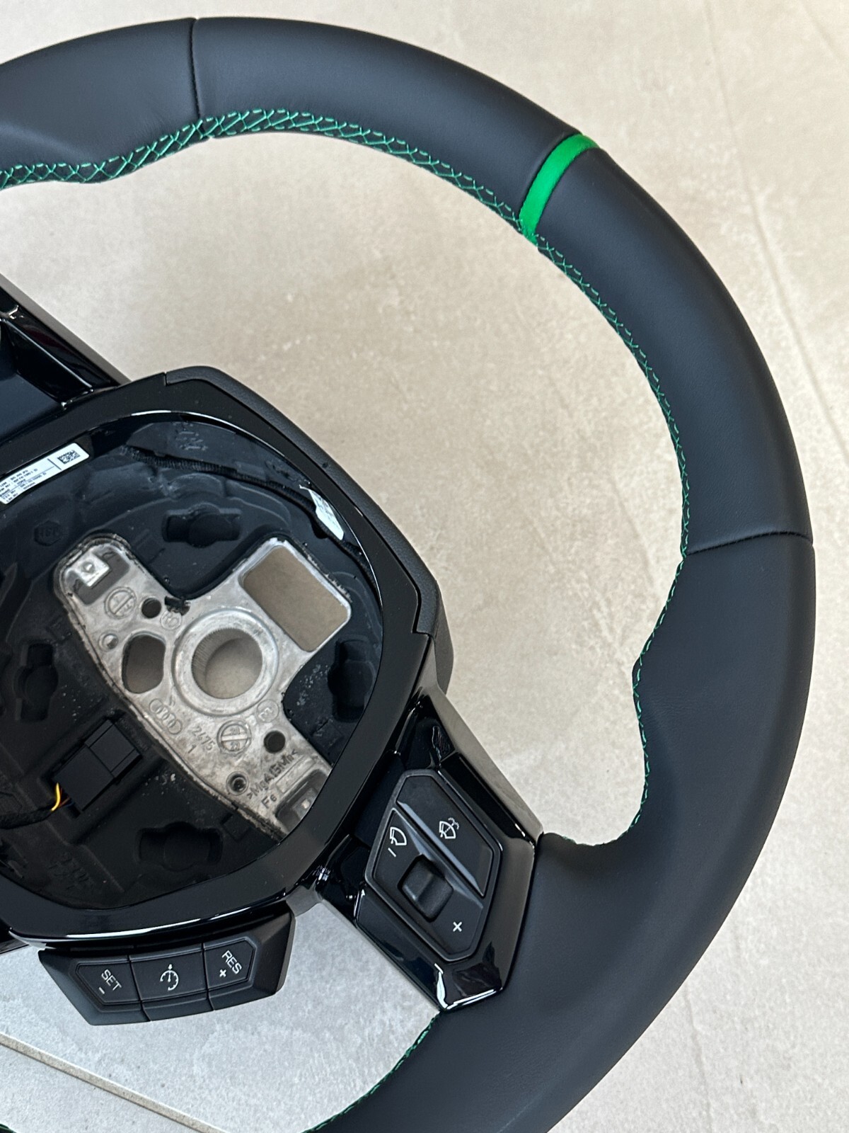 STEERING WHEEL LAMBORGHINI HURACAN GRÜN SPORT LEDER LENKRAD 4T0419091BF ORIG NEW - Obrázek 5