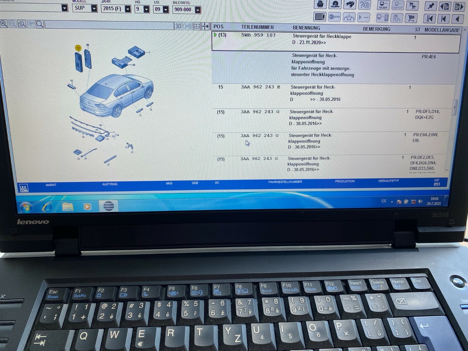 Seat Ateca Steuergarat fur heckklappe 5WB 959 107 / 5WB959107 Original Neu!!! - Obrázek 12