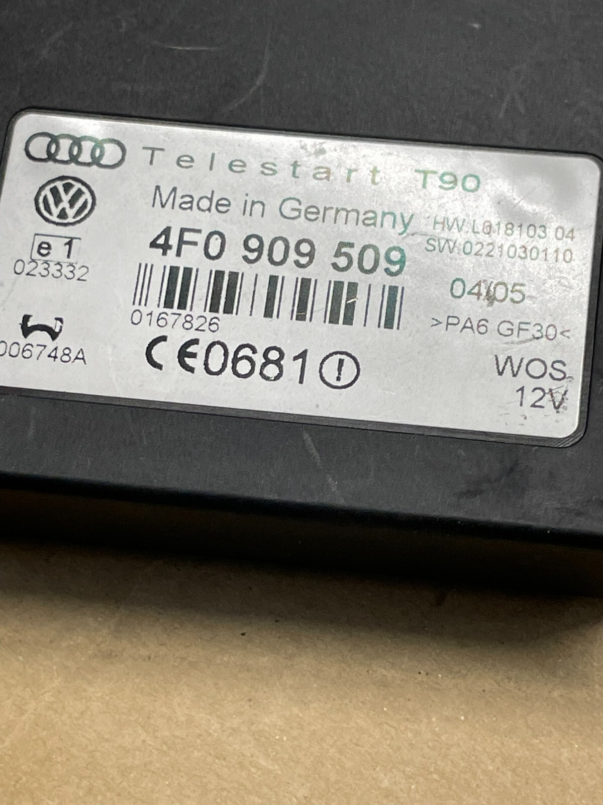 VW AUDI EMPFANGSGERÄT STEUERGERÄT FÜR STANDHEIZUNG 4F0909509 FAST NEU TEST CAR - Obrázek 12