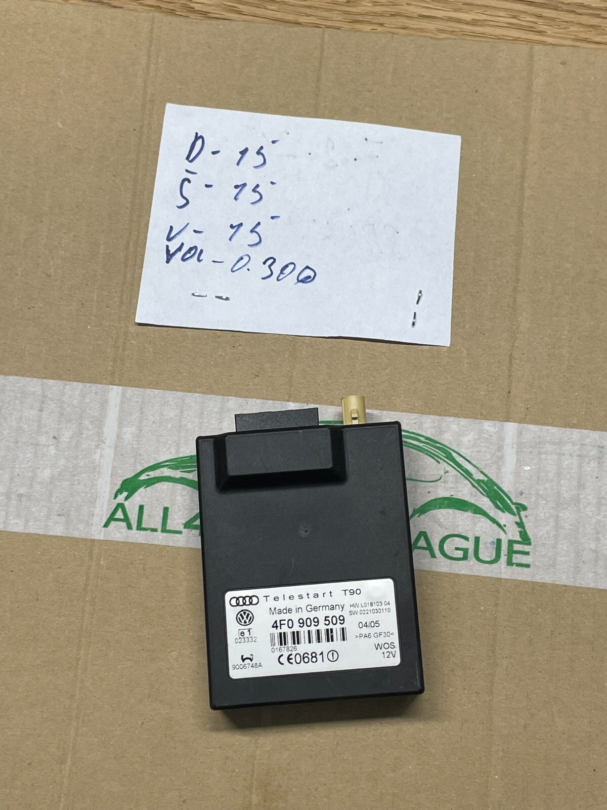 VW AUDI EMPFANGSGERÄT STEUERGERÄT FÜR STANDHEIZUNG 4F0909509 FAST NEU TEST CAR - Obrázek 19