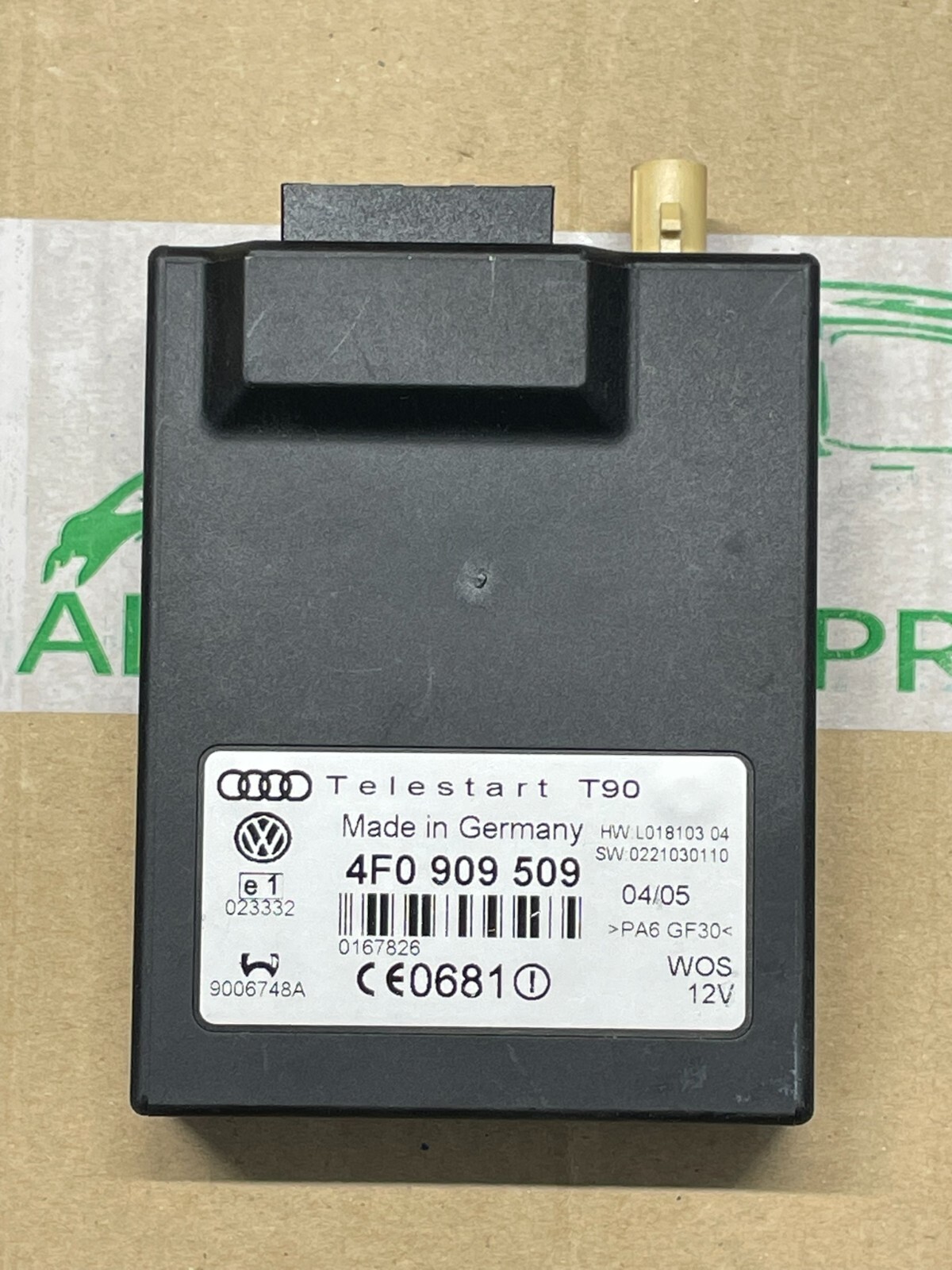 VW AUDI EMPFANGSGERÄT STEUERGERÄT FÜR STANDHEIZUNG 4F0909509 FAST NEU TEST CAR