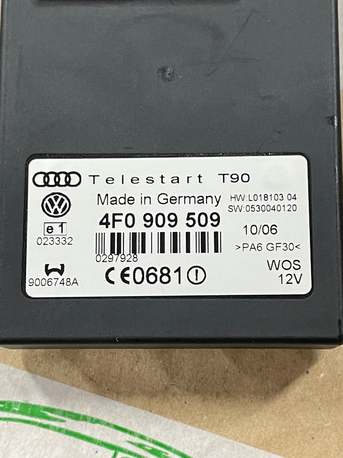 VW AUDI EMPFANGSGERÄT STEUERGERÄT FÜR STANDHEIZUNG 4F0909509 FAST NEU - TEST CAR - Obrázek 15