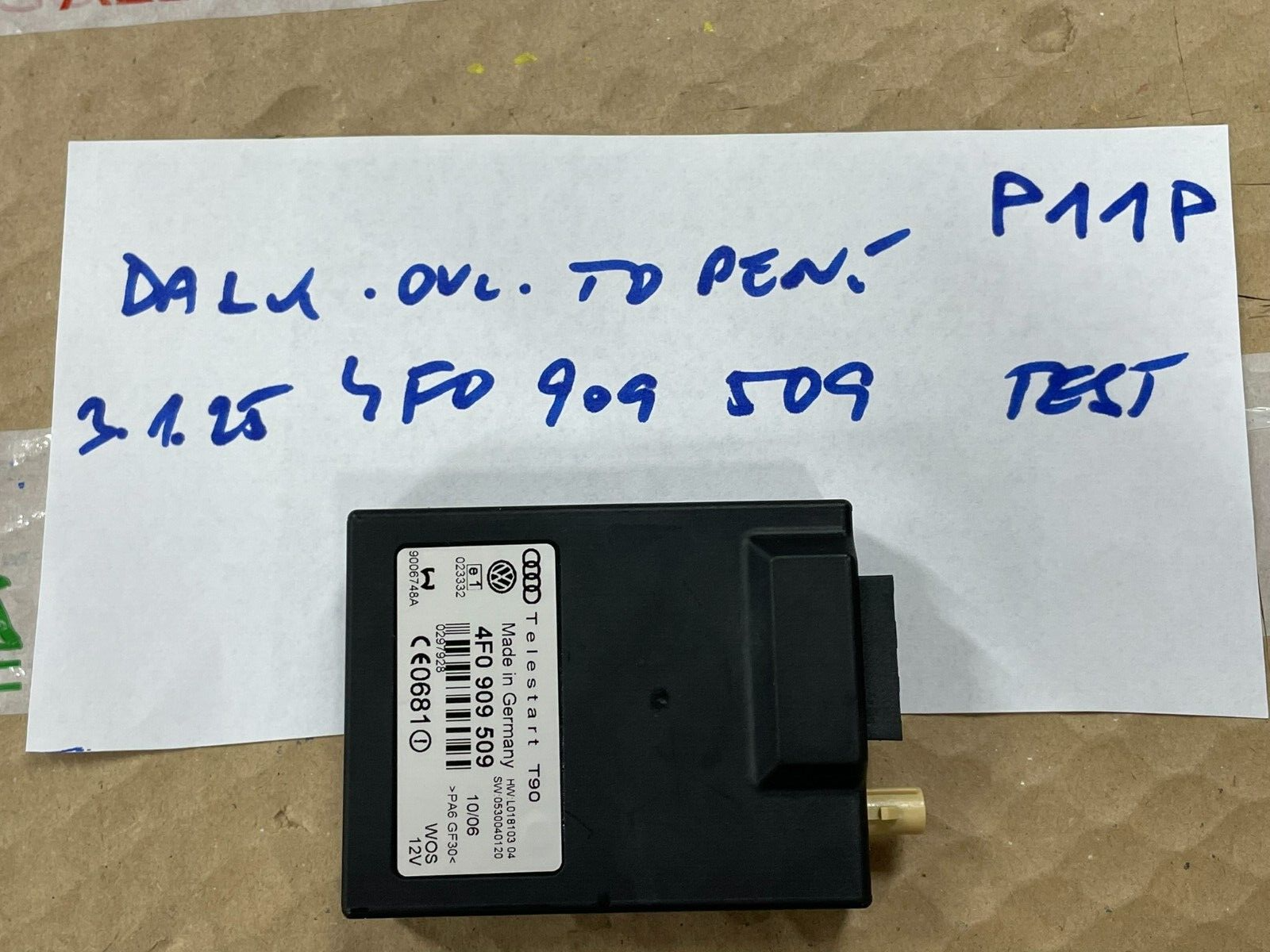 VW AUDI EMPFANGSGERÄT STEUERGERÄT FÜR STANDHEIZUNG 4F0909509 FAST NEU - TEST CAR - Obrázek 17