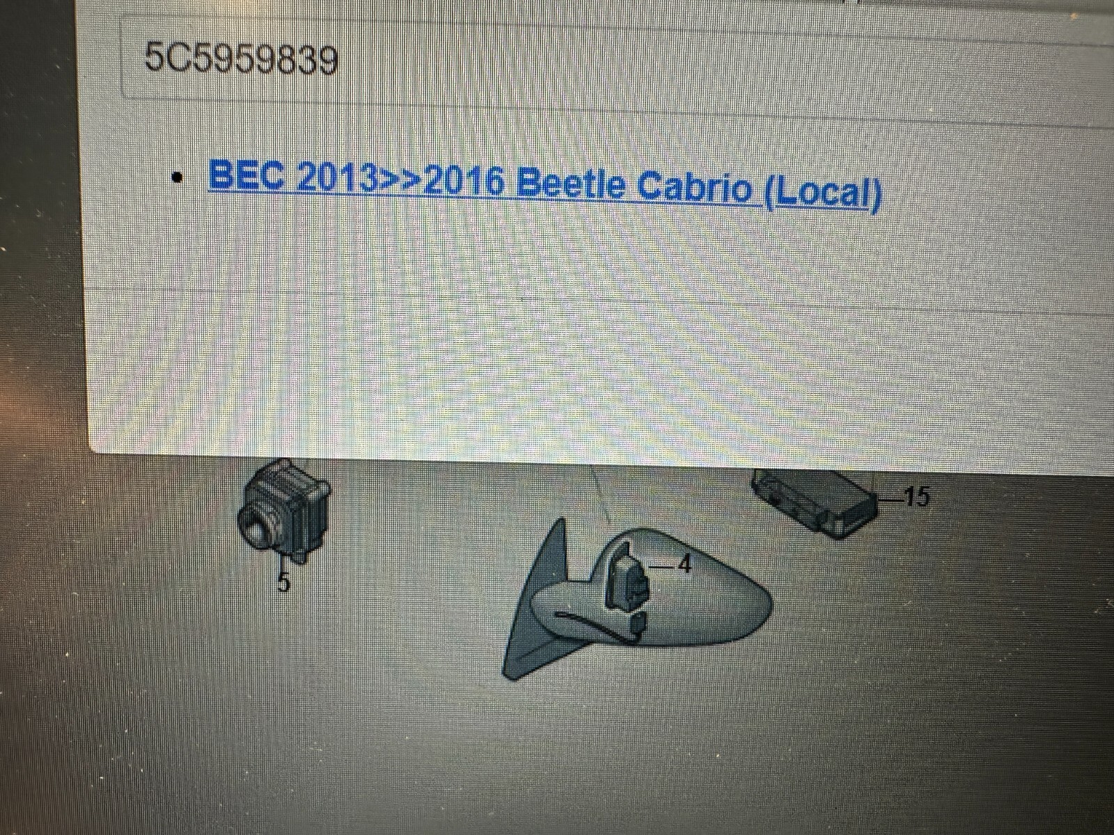 VW BEETLE CABRIO TASTER START STOP 5C5959839 FAST NEU TEIL DEM V TEST WAGEN - Obrázek 6