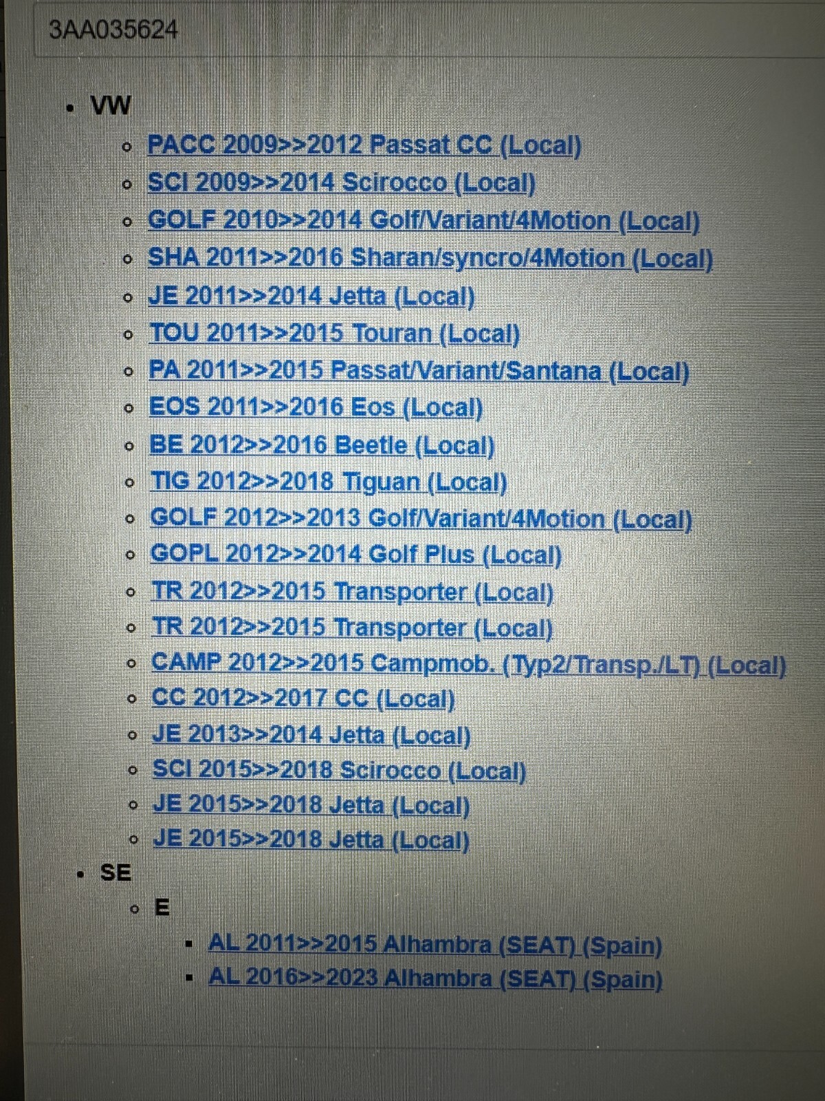 VW GOLF PASSAT TIGUAN +...BEDIENEINHEIT FREISPRECHEINRICHTUNG 3AA035624 Fast Neu - Obrázek 4