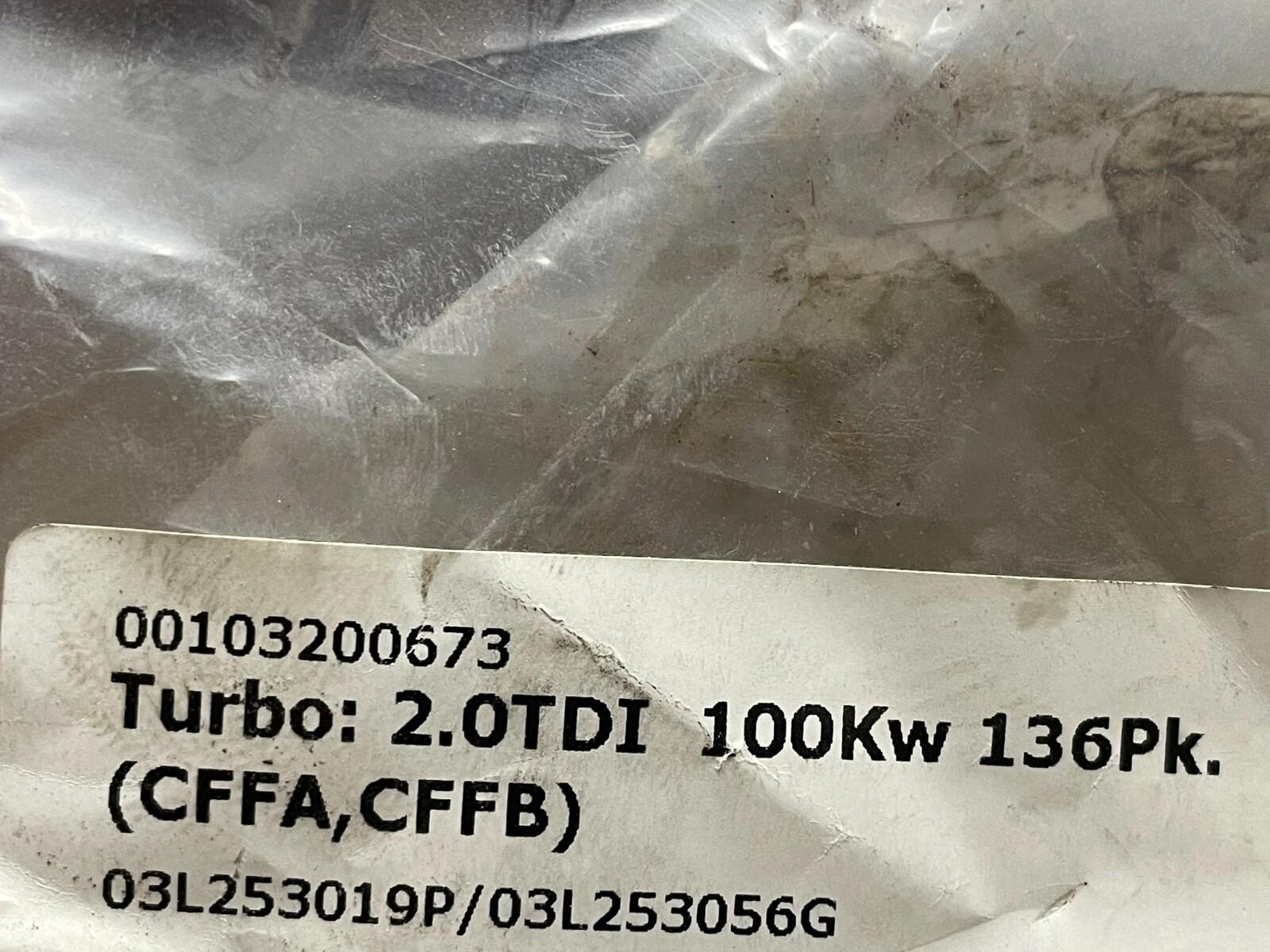 VW GOLF TIGUAN AUDI A3 TURBO 2.0 TDI 03L253019P = 03L253056G FAST NEU TEST CAR - Obrázek 7