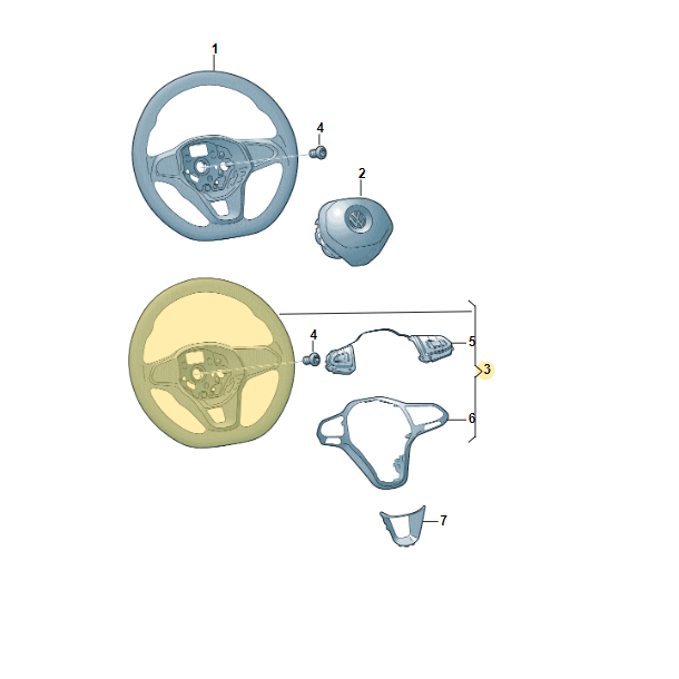 VW PASSAT ARTEON...SPORT LENKRAD LEDER R-LOGO 2G0419089E Fast Neu d v Test Wagen - Obrázek 5