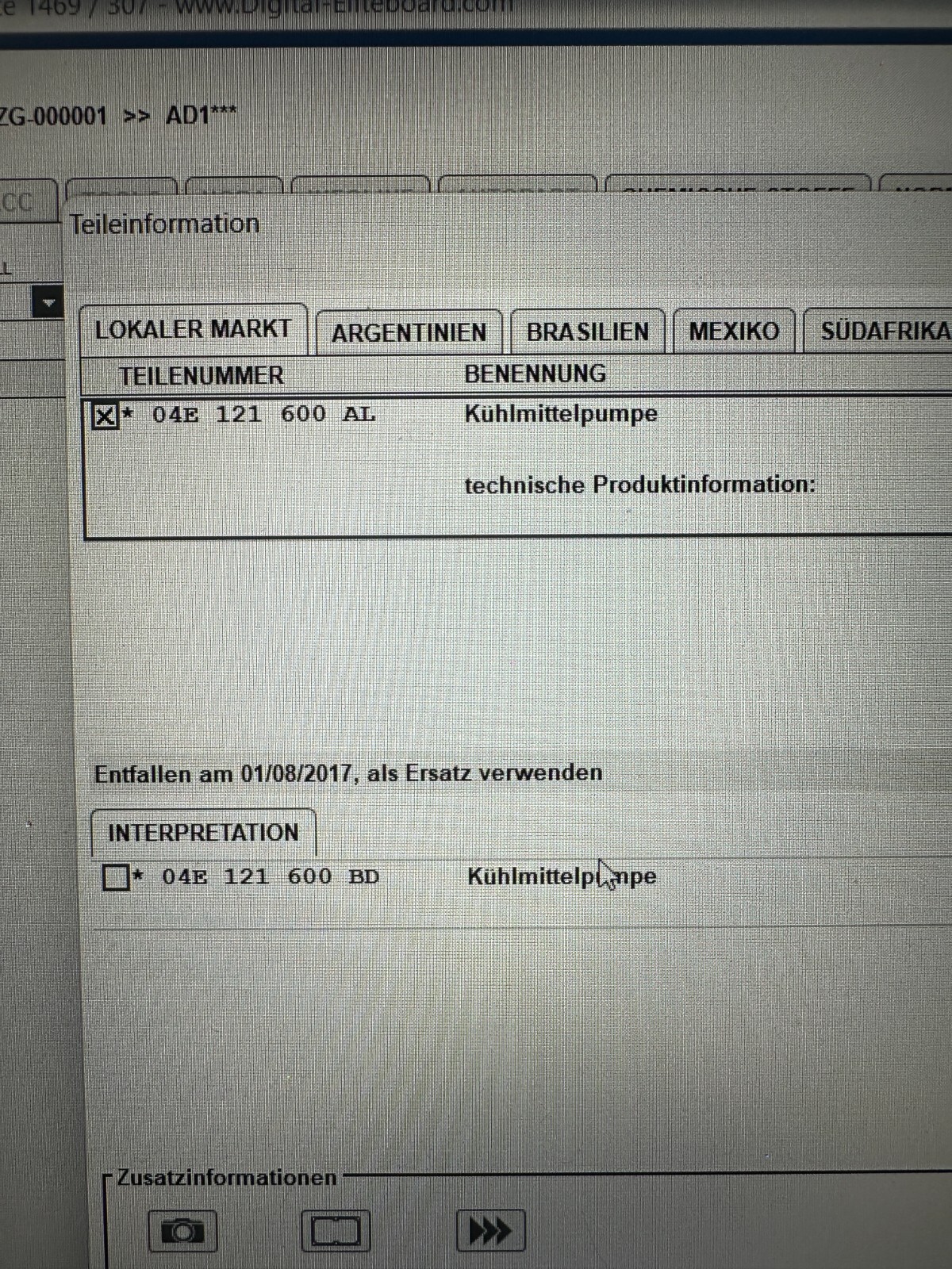 VW SKODA AUDI SEAT MOTORKÜHLUNG WASSERPUMPE 04E121600AL ORIG.NEU!!! - Obrázek 23