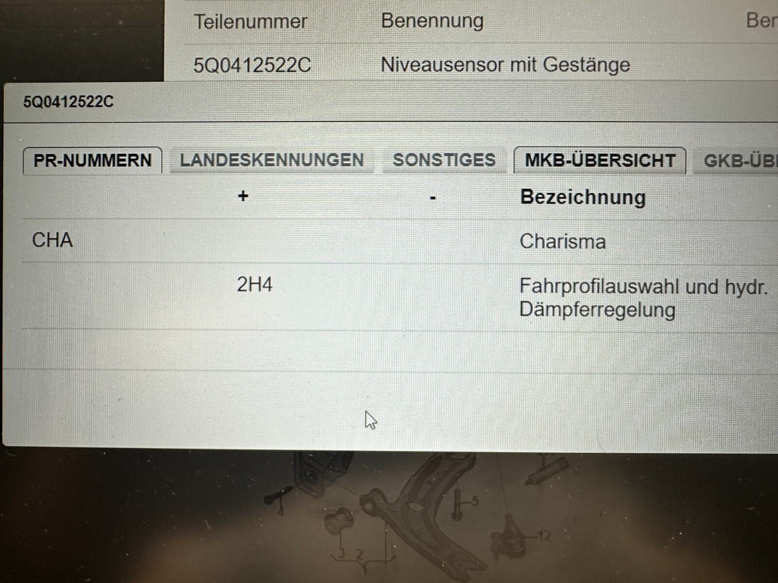 VW SKODA SEAT AUDI NIVEAUSENSOR MIT GESTÄNGE RECHTS 5Q0412522C ORIG. VW TEIL !!! - Obrázek 8