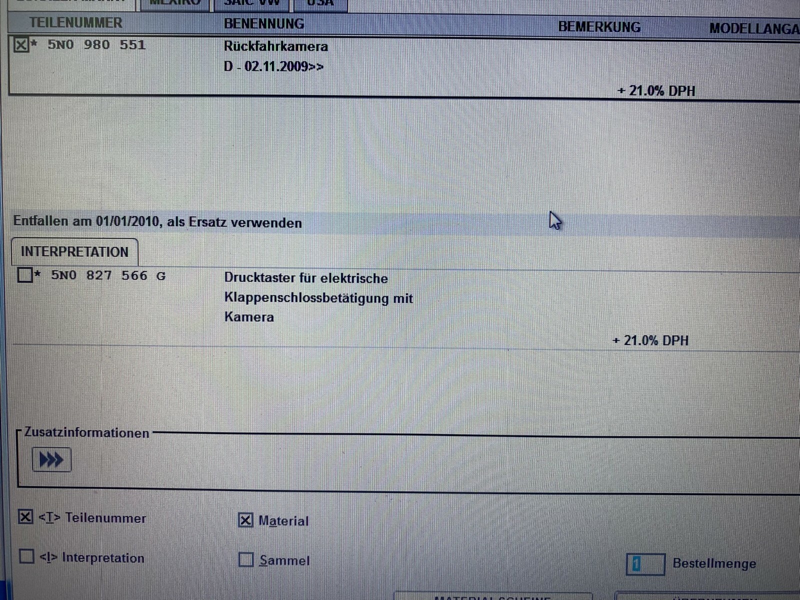 VW TIGUAN 2008 - 2011 RÜCKFAHRKAMERA EINPARKHILFE 5N0980551 ORIGINAL NEU!! - Obrázek 6