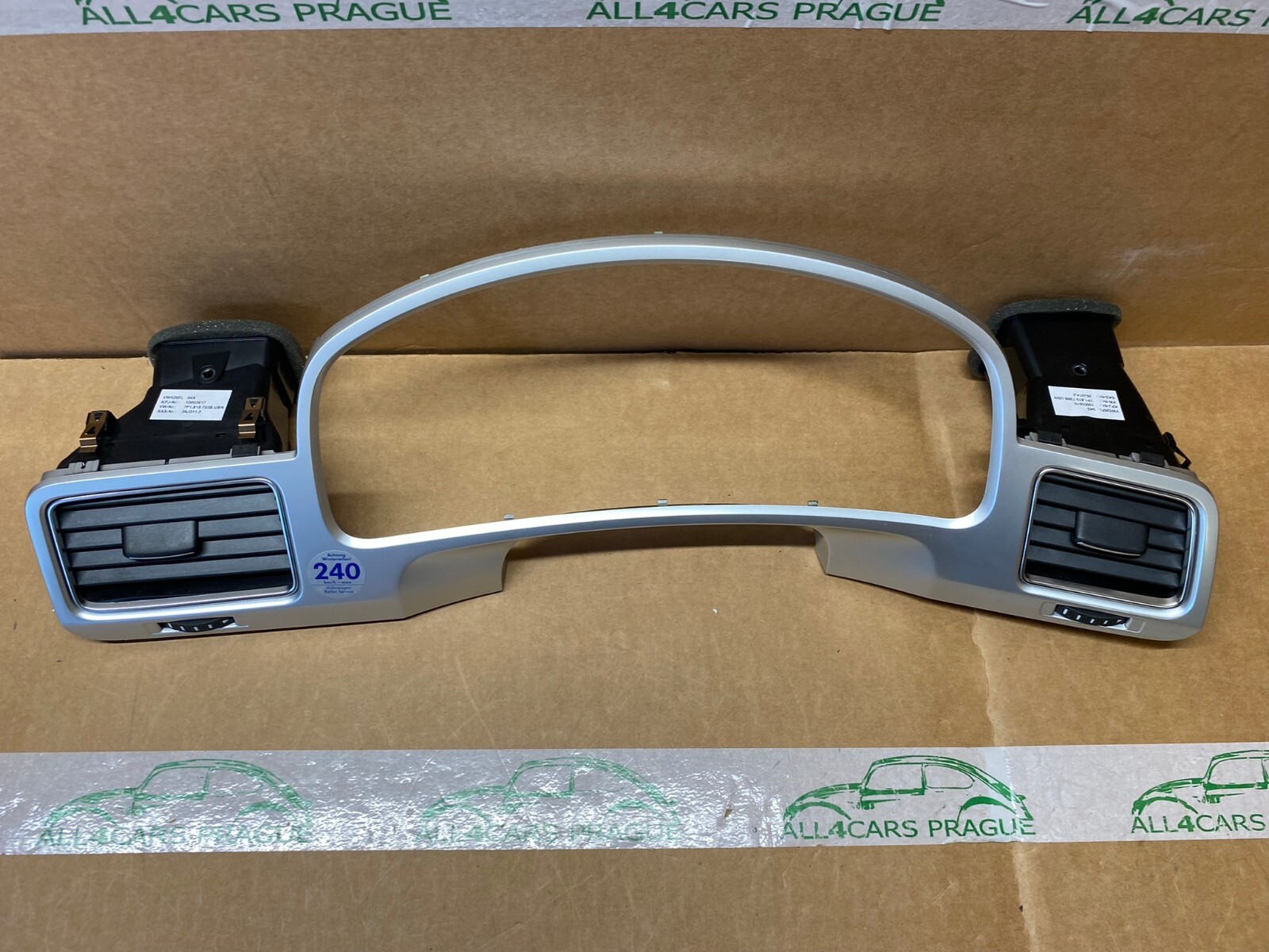 VW TOUAREG 7P BLENDE FUR KOMBIINSTRUMENT ALUMINIUM-MATT 7P1857189B ORIG.NEU!! - Obrázek 3