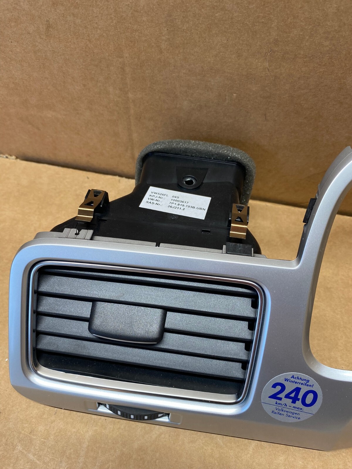 VW TOUAREG 7P BLENDE FUR KOMBIINSTRUMENT ALUMINIUM-MATT 7P1857189B ORIG.NEU!! - Obrázek 4