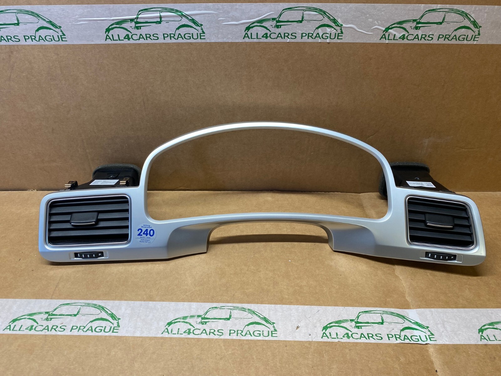 VW TOUAREG 7P BLENDE FUR KOMBIINSTRUMENT ALUMINIUM-MATT 7P1857189B ORIG.NEU!!