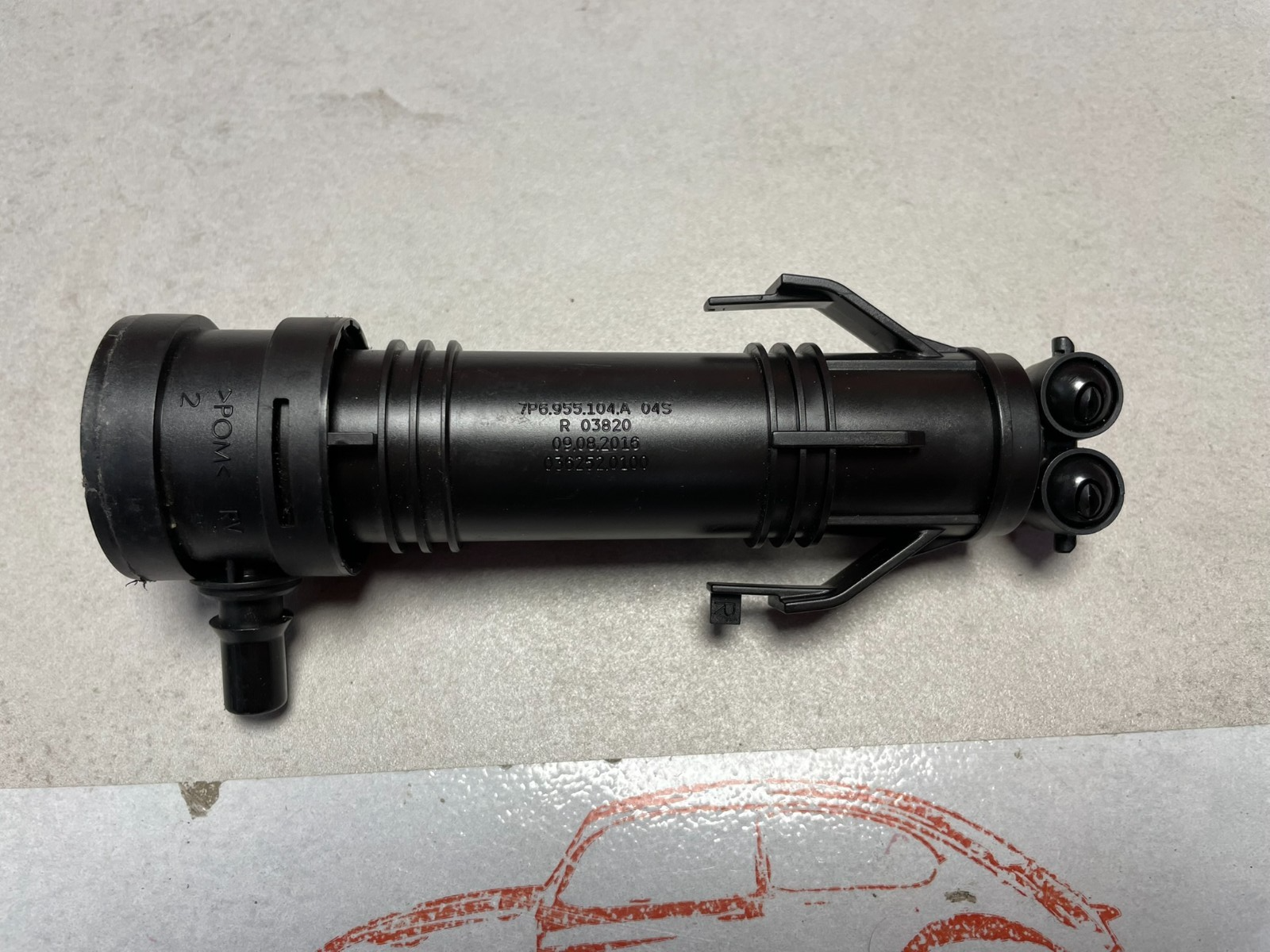 VW TOUAREG 7P HUBZYLINDER MIT DÜSENTRÄGER UND SPRITZDÜSE RECHTS 7P6955104A ORIG. - Obrázek 11