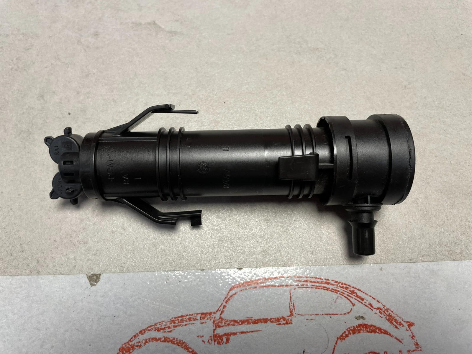 VW TOUAREG 7P HUBZYLINDER MIT DÜSENTRÄGER UND SPRITZDÜSE RECHTS 7P6955104A ORIG. - Obrázek 3