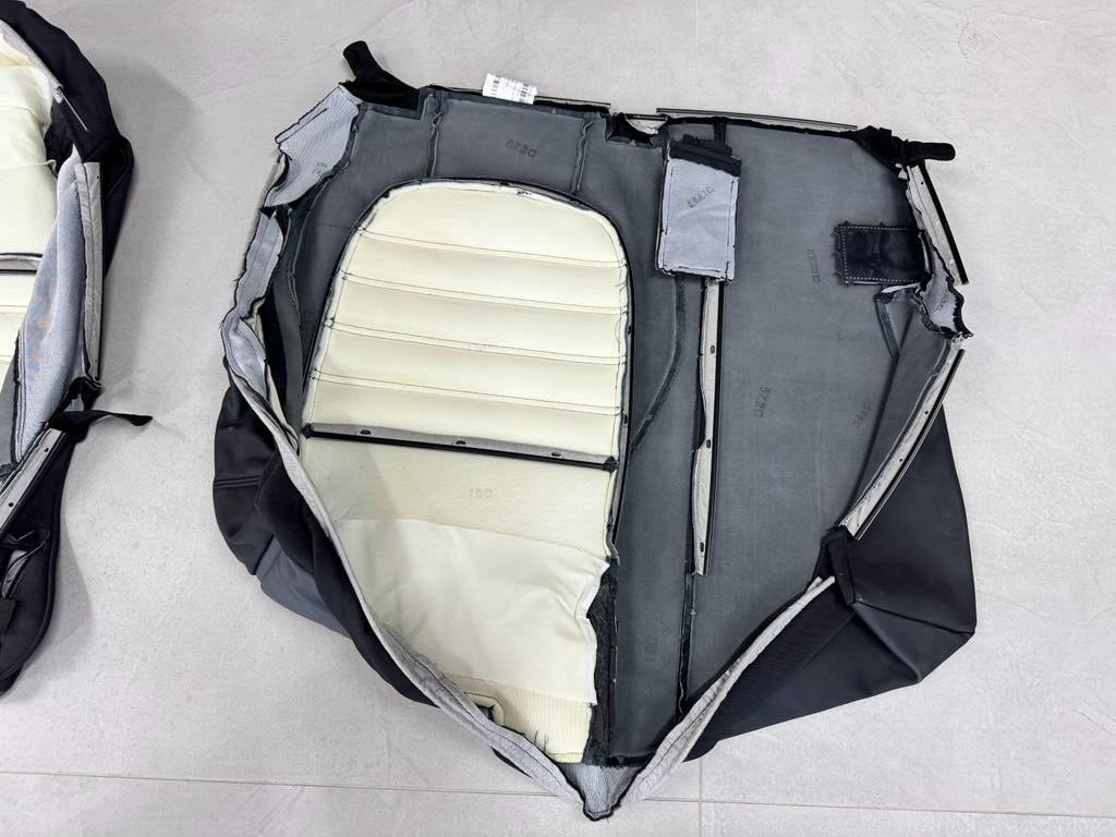 VW TOUAREG 7P SITZBEZUG LEDER BEZUG GELOCHT SCHWARZ-GRAU SITZ HINTEN ORIG.NEU !! - Obrázek 9