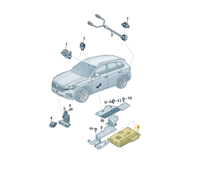 VW TOUAREG CR7 2025 STEUERGERÄT 4K4907117Q - STEUERGERÄT FÜR KAMERA 360° VW NEU - Obrázek 5