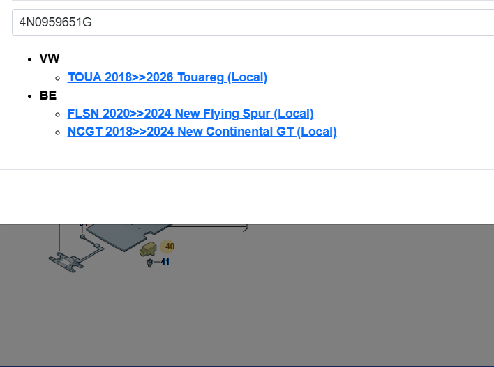 VW TOUAREG CRASHSENSOR FÜR FUSSGÄNGERSCHUTZ L + R 4N0959651G ORIG. NEU ! - Obrázek 4