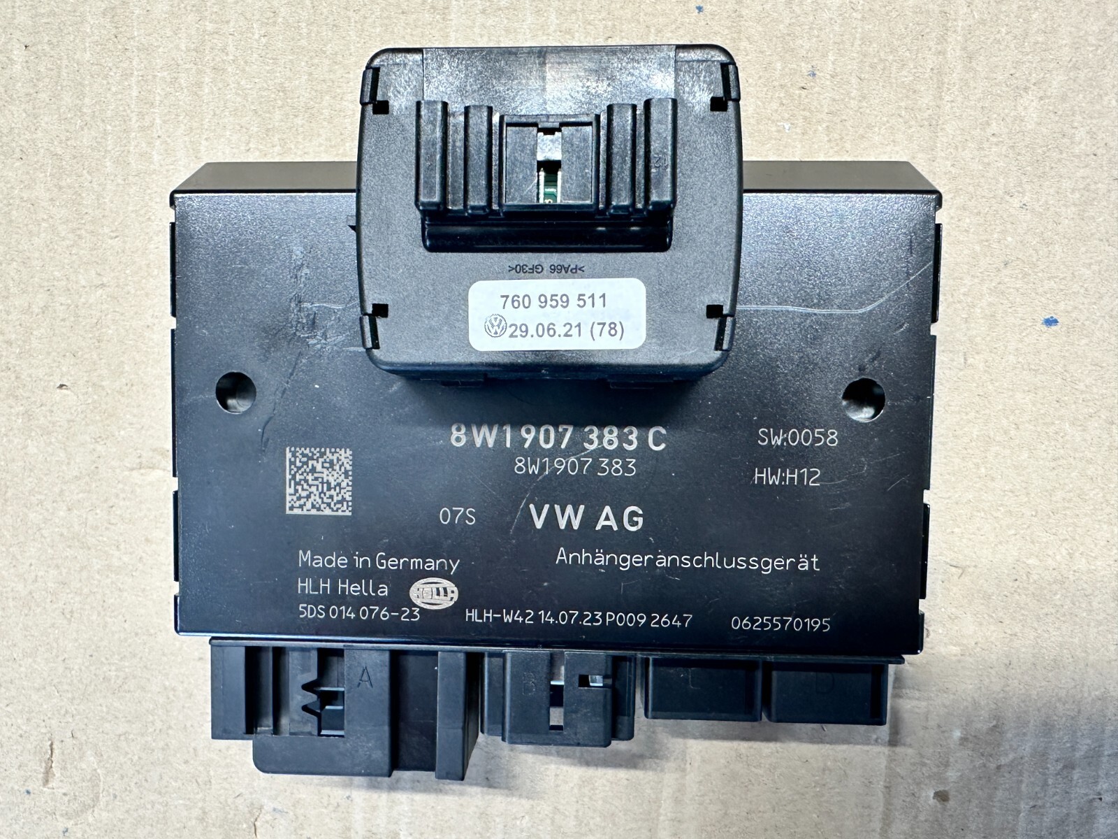 VW TOUAREG STEUERGERÄT ANHÄNGERKUPPLUNG 8W1907383C + SCHALTER 760959511 NEU ORIG - Obrázek 7