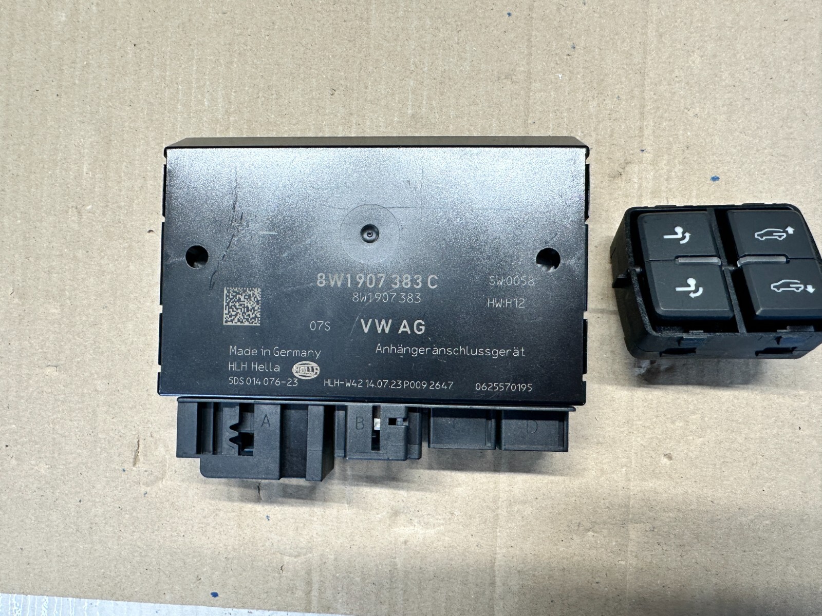 VW TOUAREG STEUERGERÄT ANHÄNGERKUPPLUNG 8W1907383C + SCHALTER 760959511 NEU ORIG - Obrázek 8