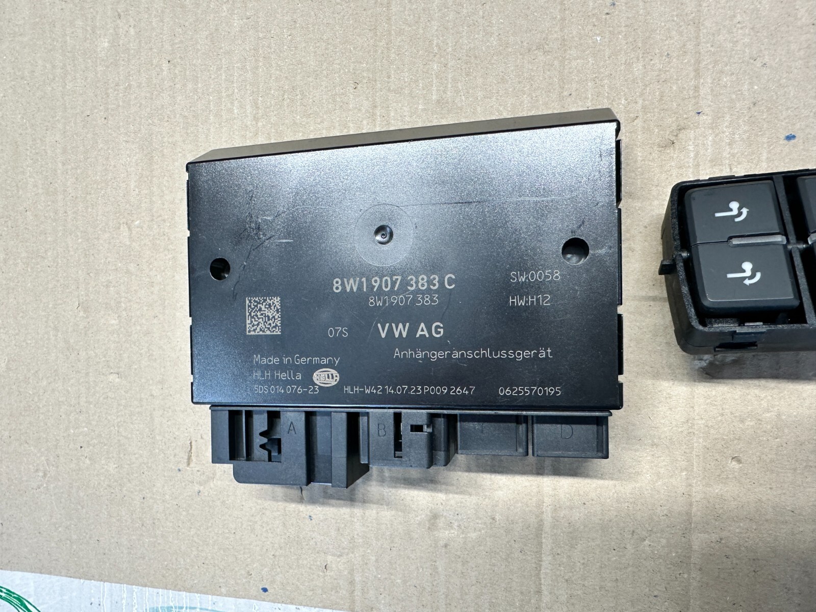 VW TOUAREG STEUERGERÄT ANHÄNGERKUPPLUNG 8W1907383C + SCHALTER 760959511 NEU ORIG - Obrázek 9