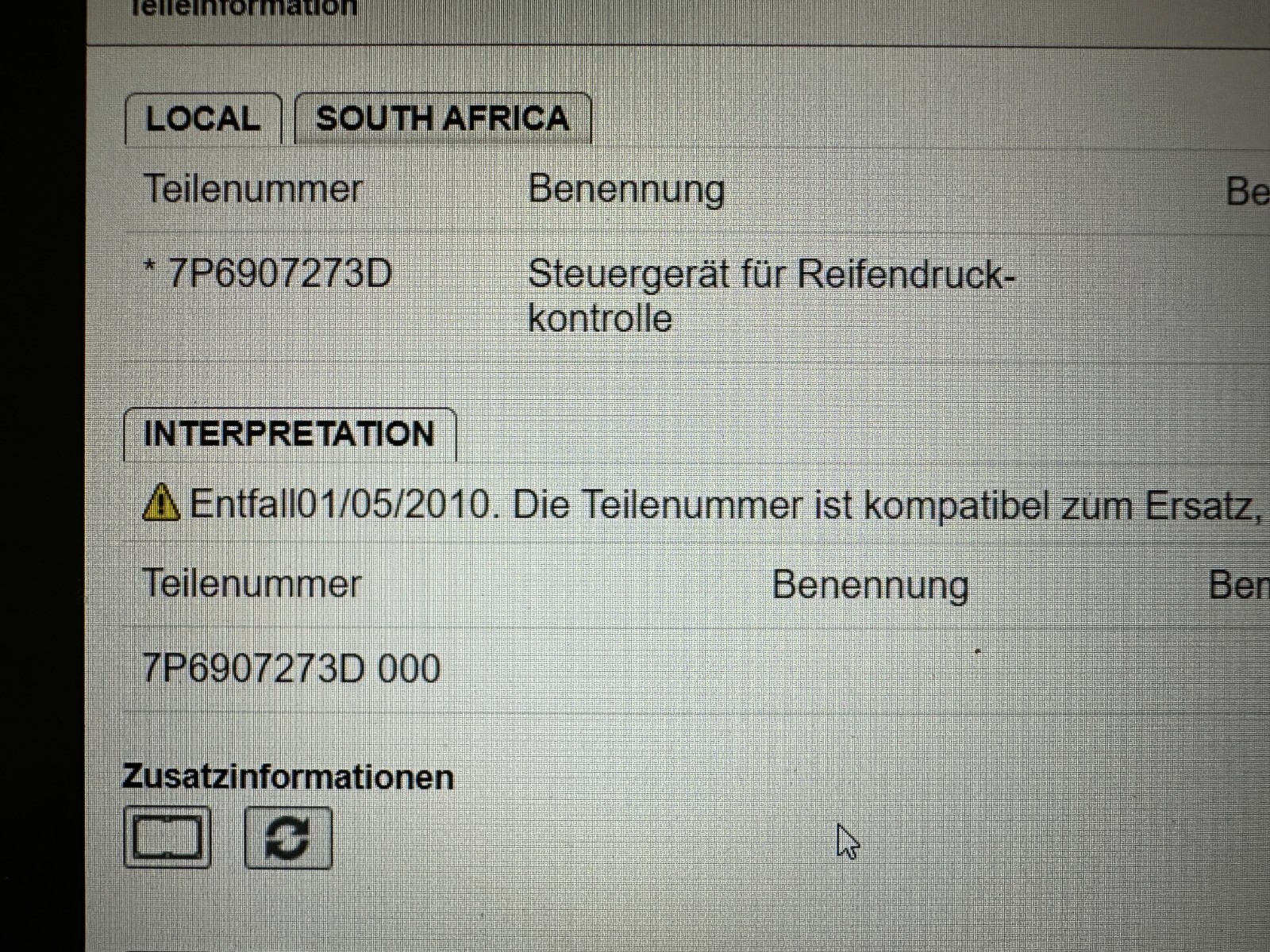 VW TOUAREG STUERGERÄT REIFENDRUCKKONTORLLE RDK 7P6907273B Fast Neu d v test Car - Obrázek 5