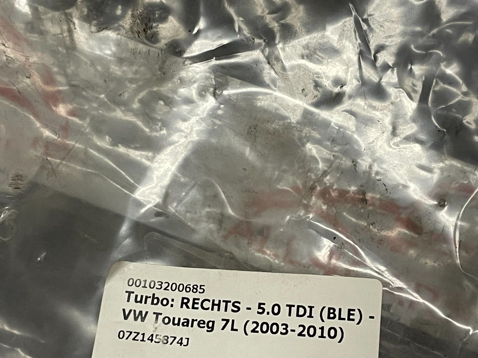 VW TOUATEG V10 5.0 TDI BLE 5.0 TDI ABGAS TURBOLADER RECHTS 07Z145874J TEST CAR.. - Obrázek 4