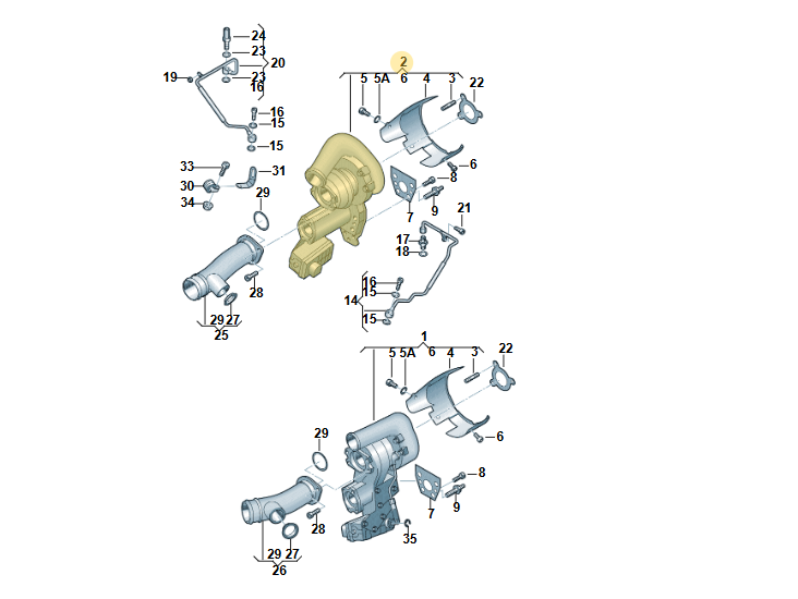 VW TOUATEG V10 5.0 TDI BLE 5.0 TDI ABGAS TURBOLADER RECHTS 07Z145874J TEST CAR.. - Obrázek 7