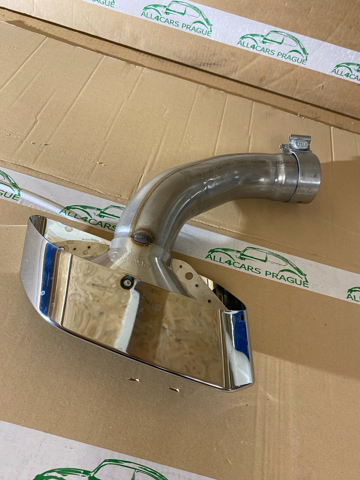 VW Touareg 2018- Chrom Endrohr Blenden Abgasanlage 760253681AD ORIG. NEU - Obrázek 3