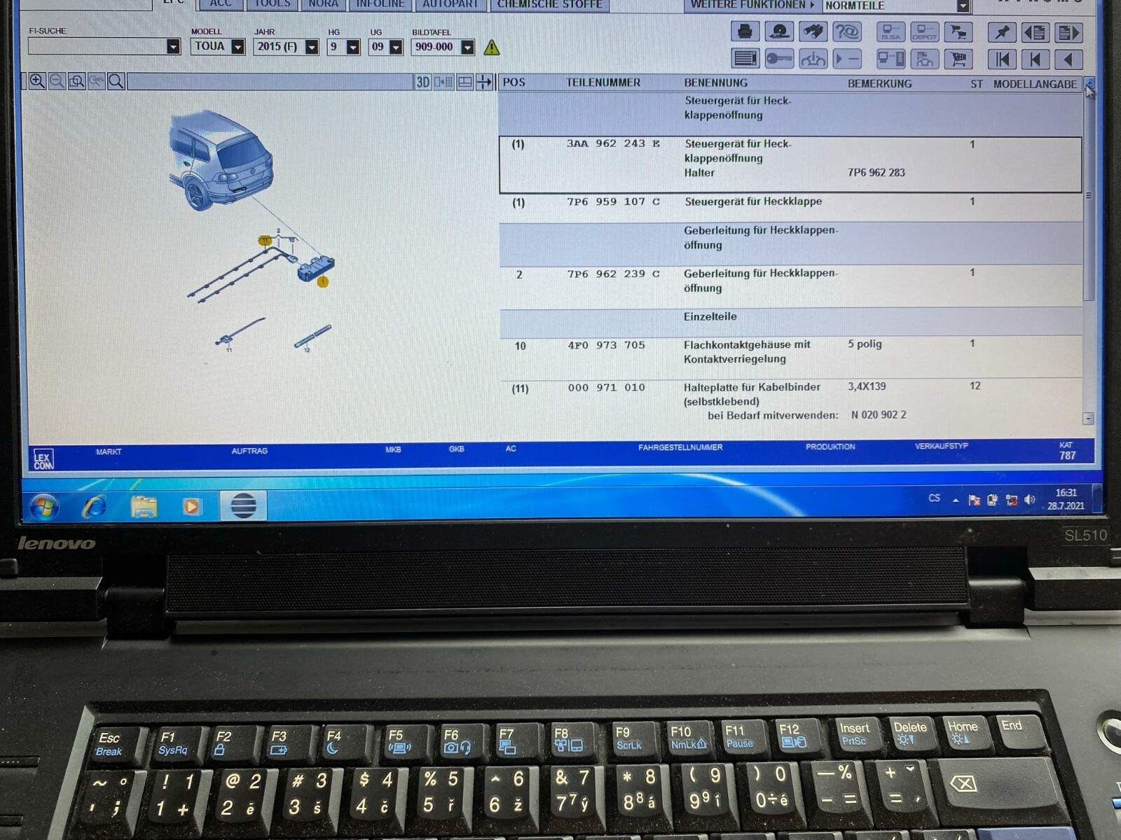 VW Touareg 7P Heckklappenöffnung Komfortöffner Sensor 3AA962243E/ 3AA 962 243 E - Obrázek 13