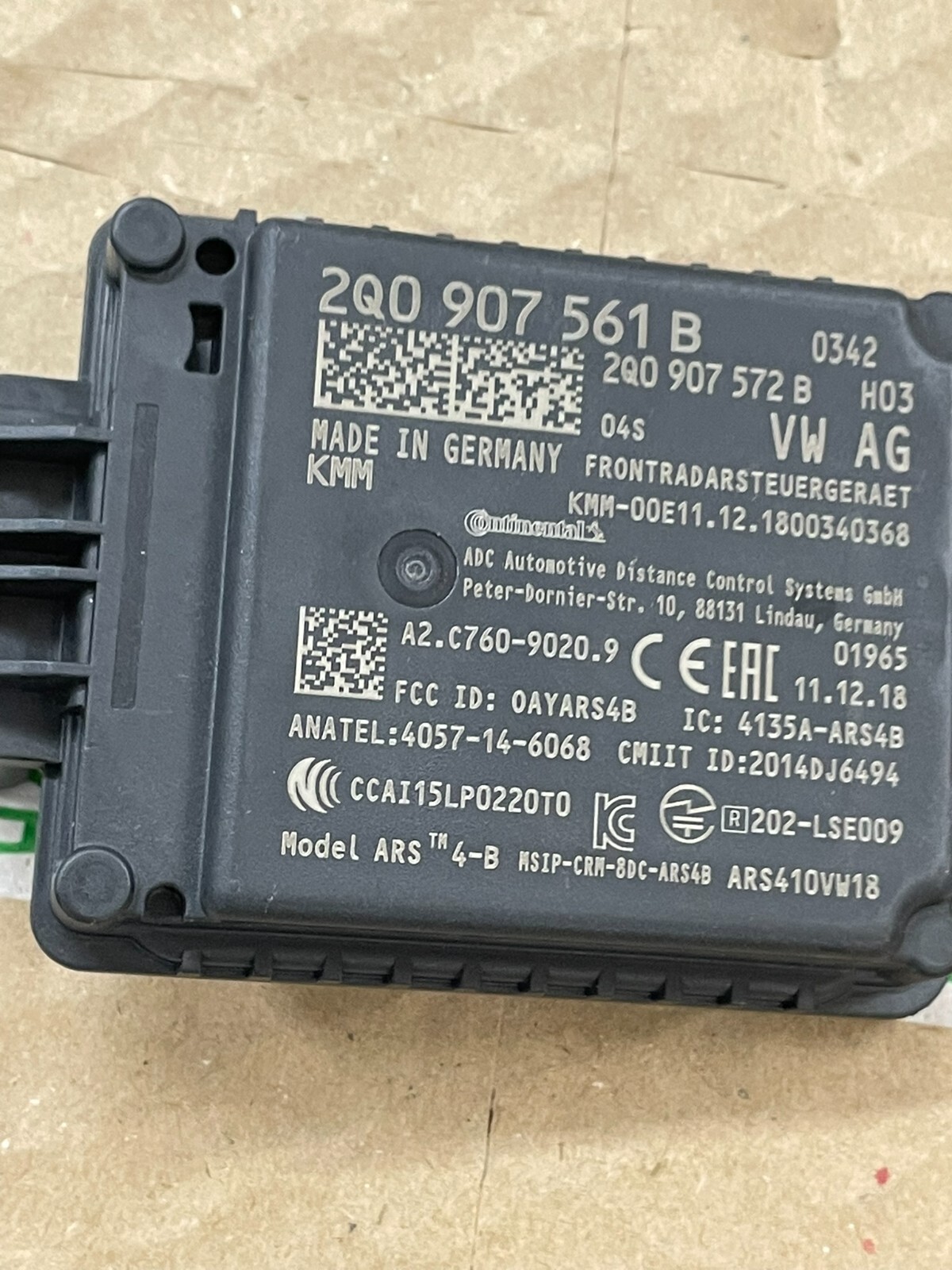 2Q0907561B ŠKODA KODIAQ KAROQ KAMIQ SCALA ACC RADAR SENZOR 2Q0907561B 2Q0907561L - Obrázek 13