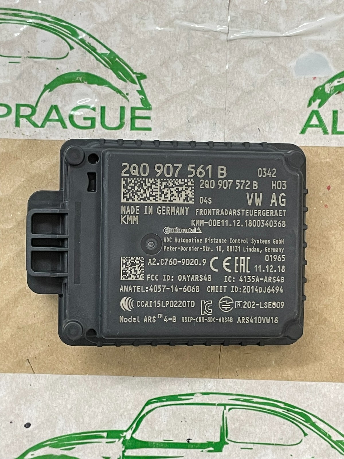 2Q0907561B ŠKODA KODIAQ KAROQ KAMIQ SCALA ACC RADAR SENZOR 2Q0907561B 2Q0907561L