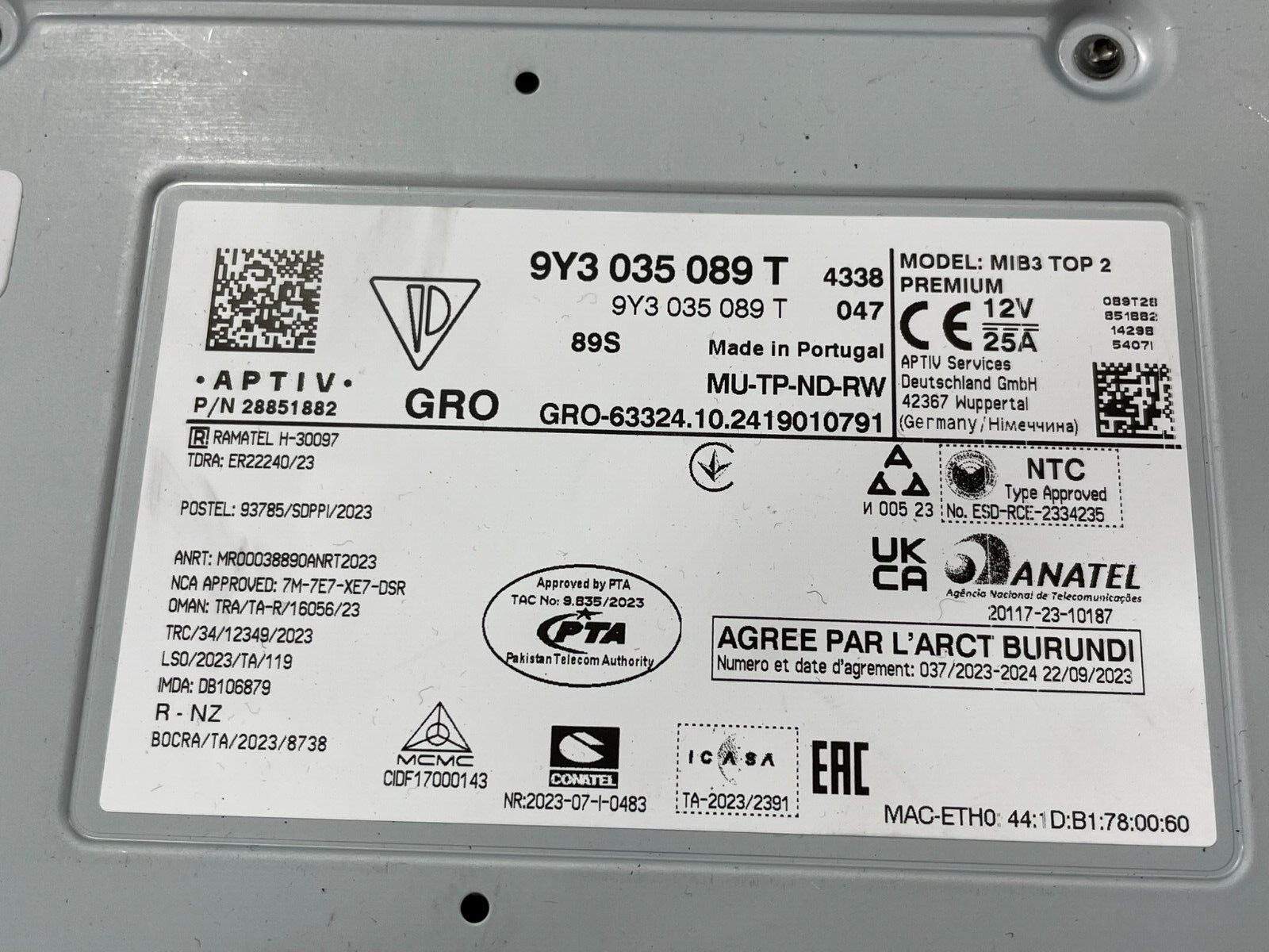 9Y3035089T PORSCHE MMI ZENTRALRECHNER - CENTRAL COMPUTER 9Y3035089T ORIG.NEU ! - Obrázek 3