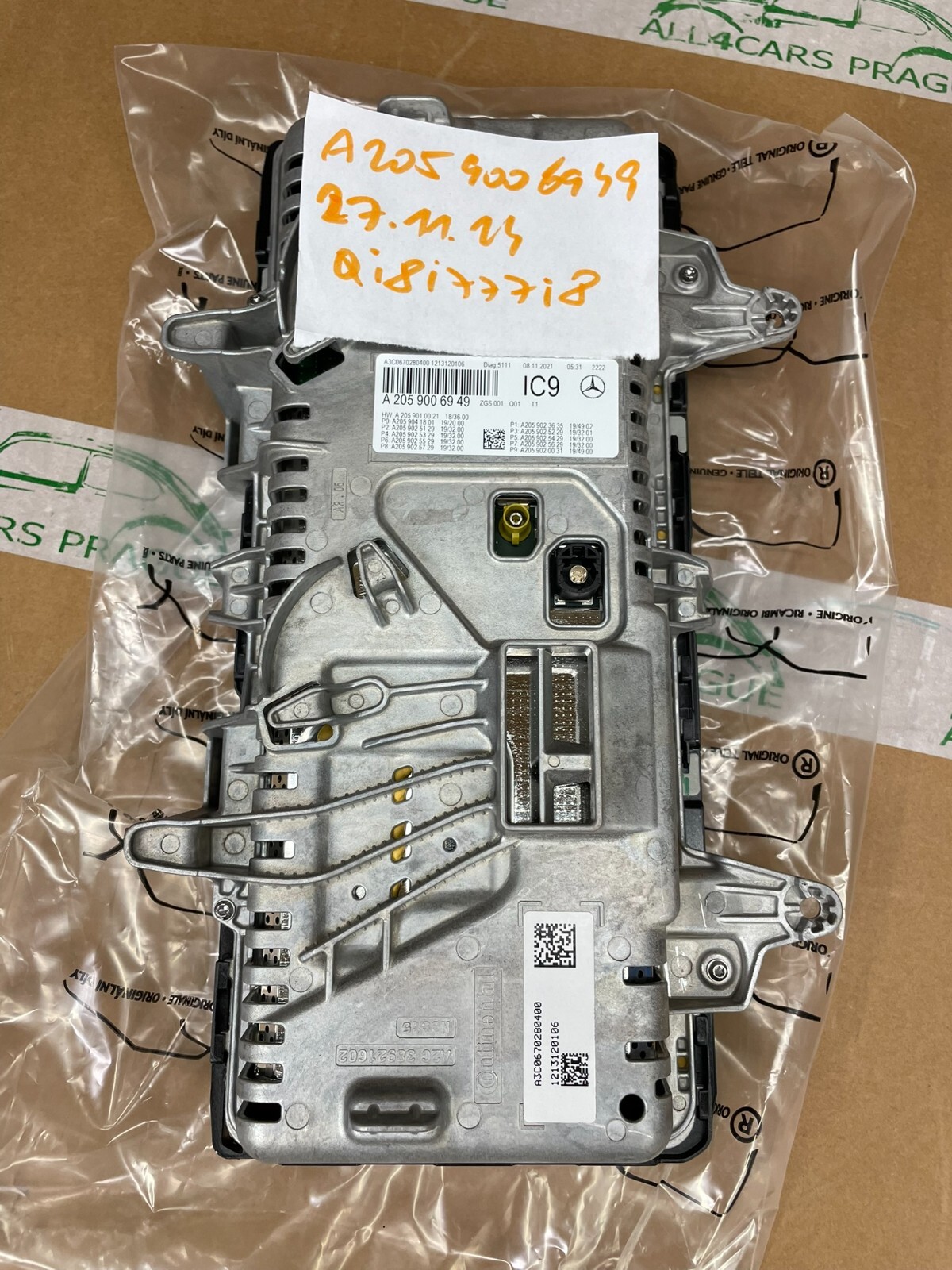 A2059006949 MERCEDES-BENZ W205 C-KLASS TACHO LCD KOMBIINSTRUMENT A2059006949 NEU - Obrázek 16