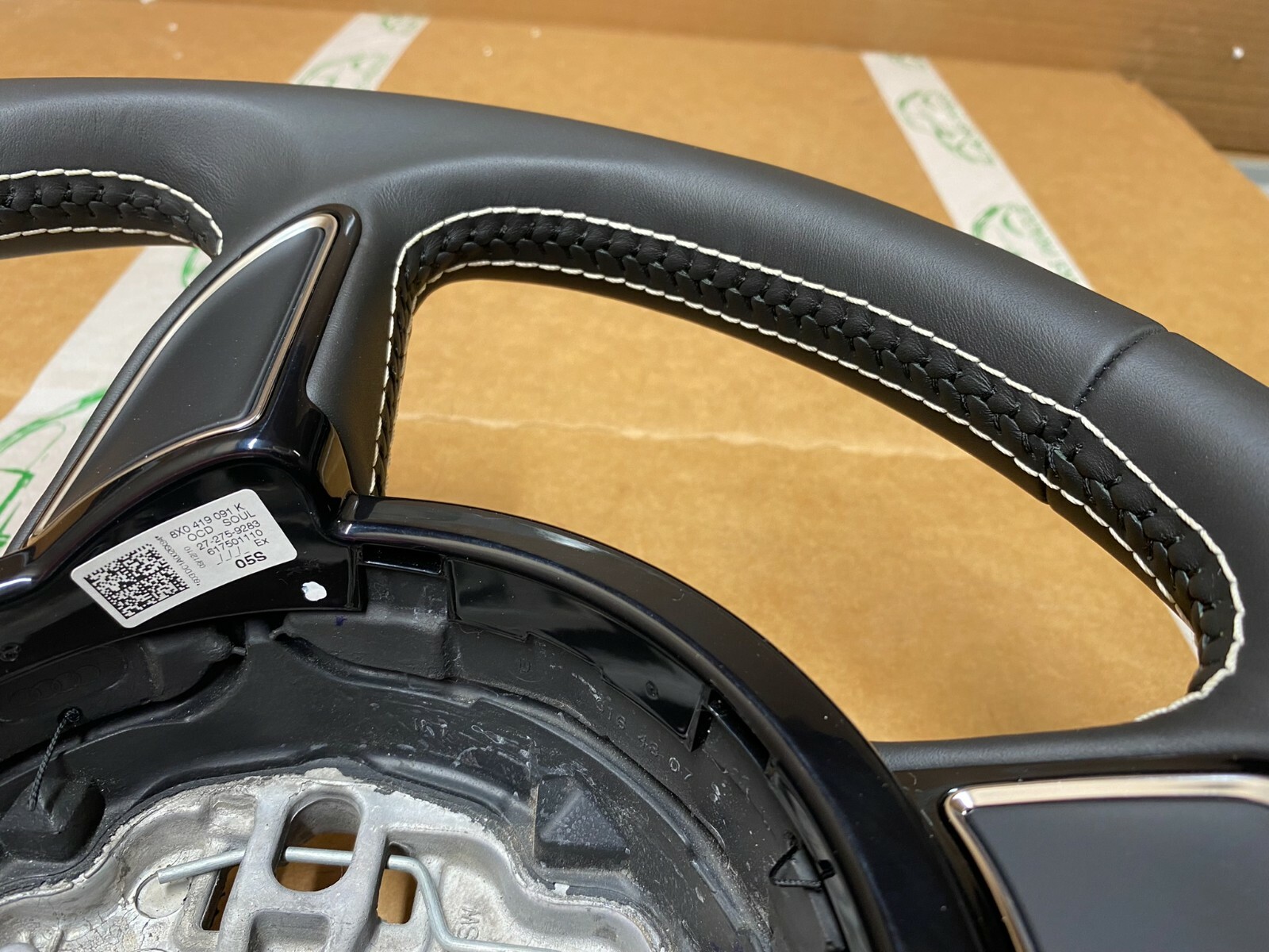 AUDI A1 SPORTLENKRAD LEDER SCHWARZ 8X0419091K ORIGINAL NEU!!!! - Obrázek 8