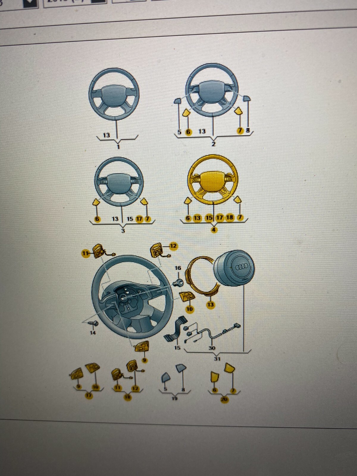 AUDI A3 LENKRAD LEDER 8U0419091AD MULTIFUNKTION MFL TIPTRONIC SCHWARZ ORIG.NEU!! - Obrázek 10