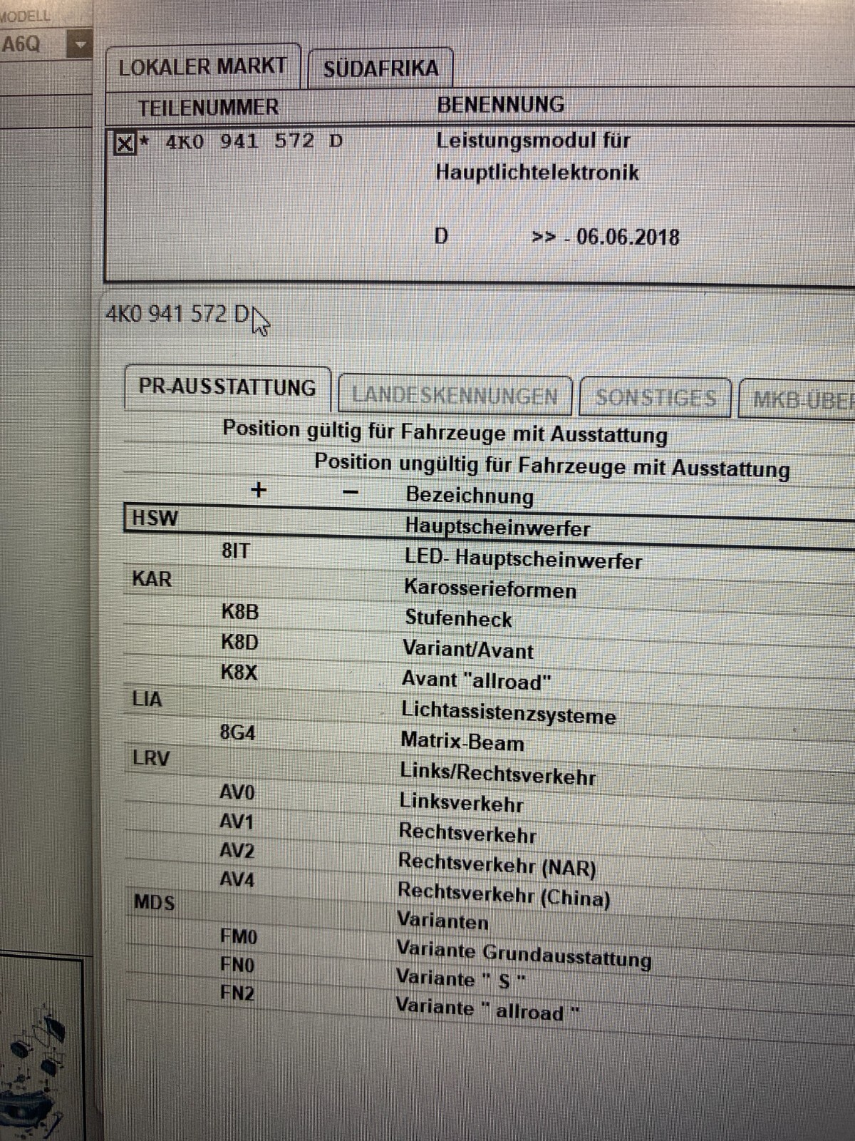 AUDI A6 A7 4K SCHEINWERFER STEUERGERÄT 4K0941572D HEADLIGHT UNIT 4K0 941 572 D - Obrázek 13