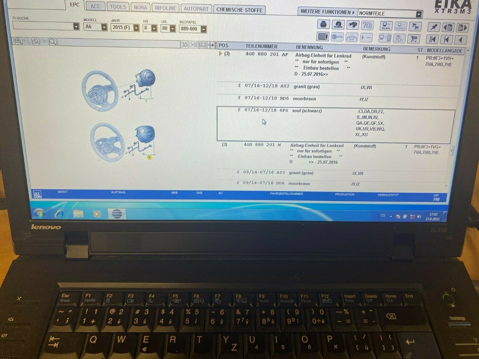 AUDI A6 A7 LENKRAD A.I.R.B.A.G 4G0880201AF - 4G0 880 201 AF ORIGINAL NEU - Obrázek 12