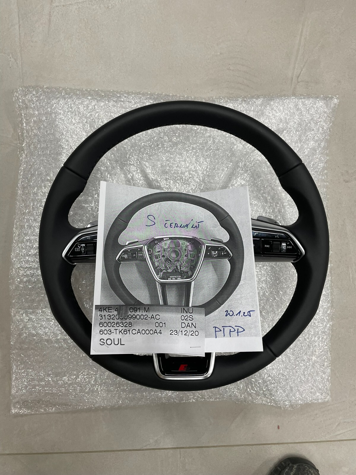 AUDI A6 S6 A7 S7 C8 4K AUDI S SPORT LEDER LENKRAD BEHEIZBAR 4KE419091M ORIG.NEU - Obrázek 15