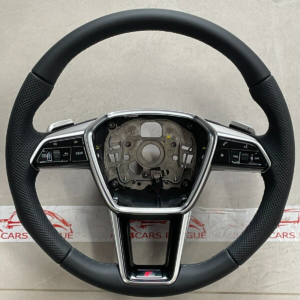 AUDI A6 S6 A7 S7 C8 4K AUDI S SPORT LEDER LENKRAD GELOCHT MIT PADELS NEU ORIG. !