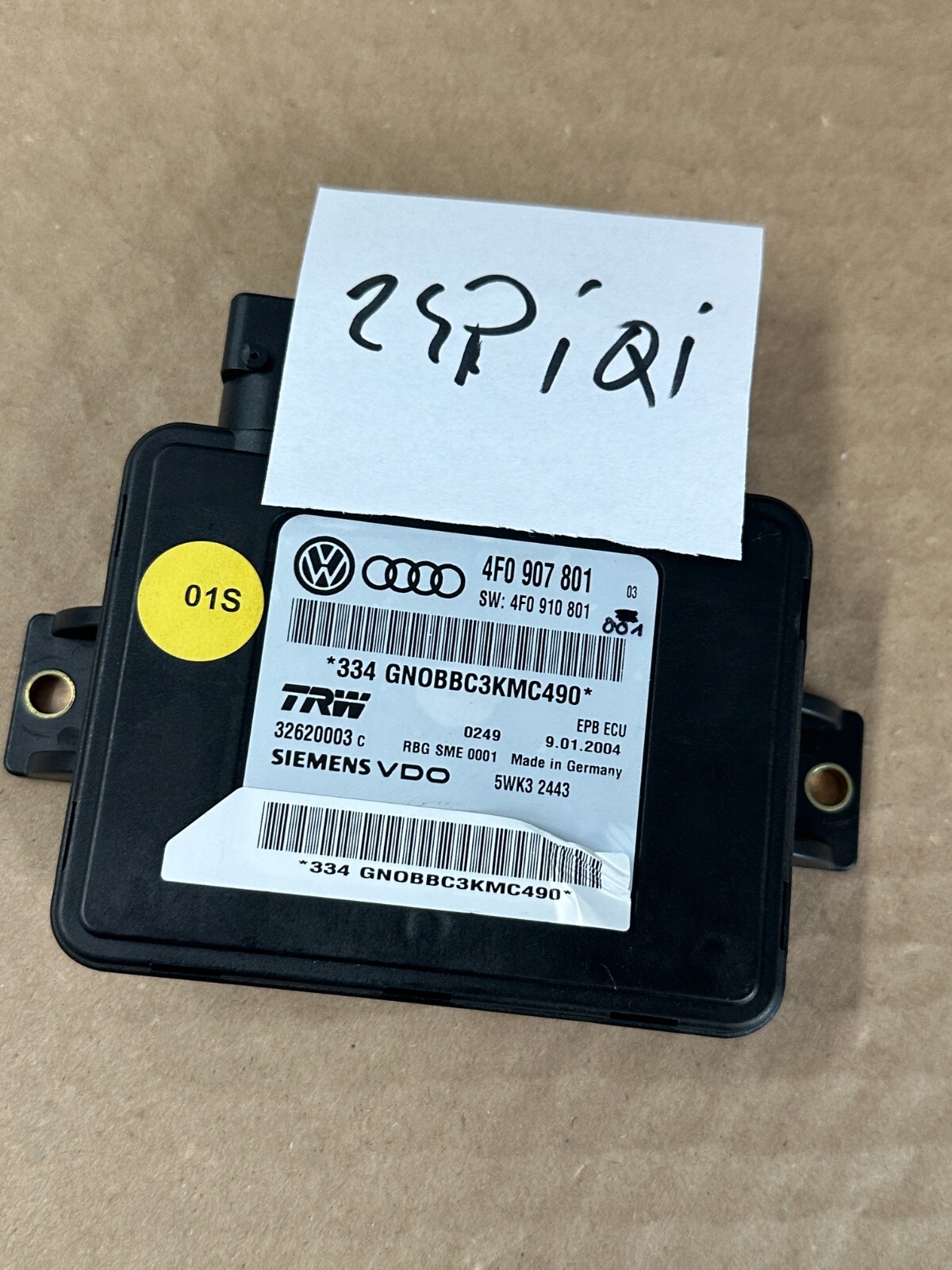 AUDI A6 STEUERGERÄT ELEKTRO. FESTSTELLBREMSE 4F0907801 FAST NEU DEM VOM TEST CAR - Obrázek 9