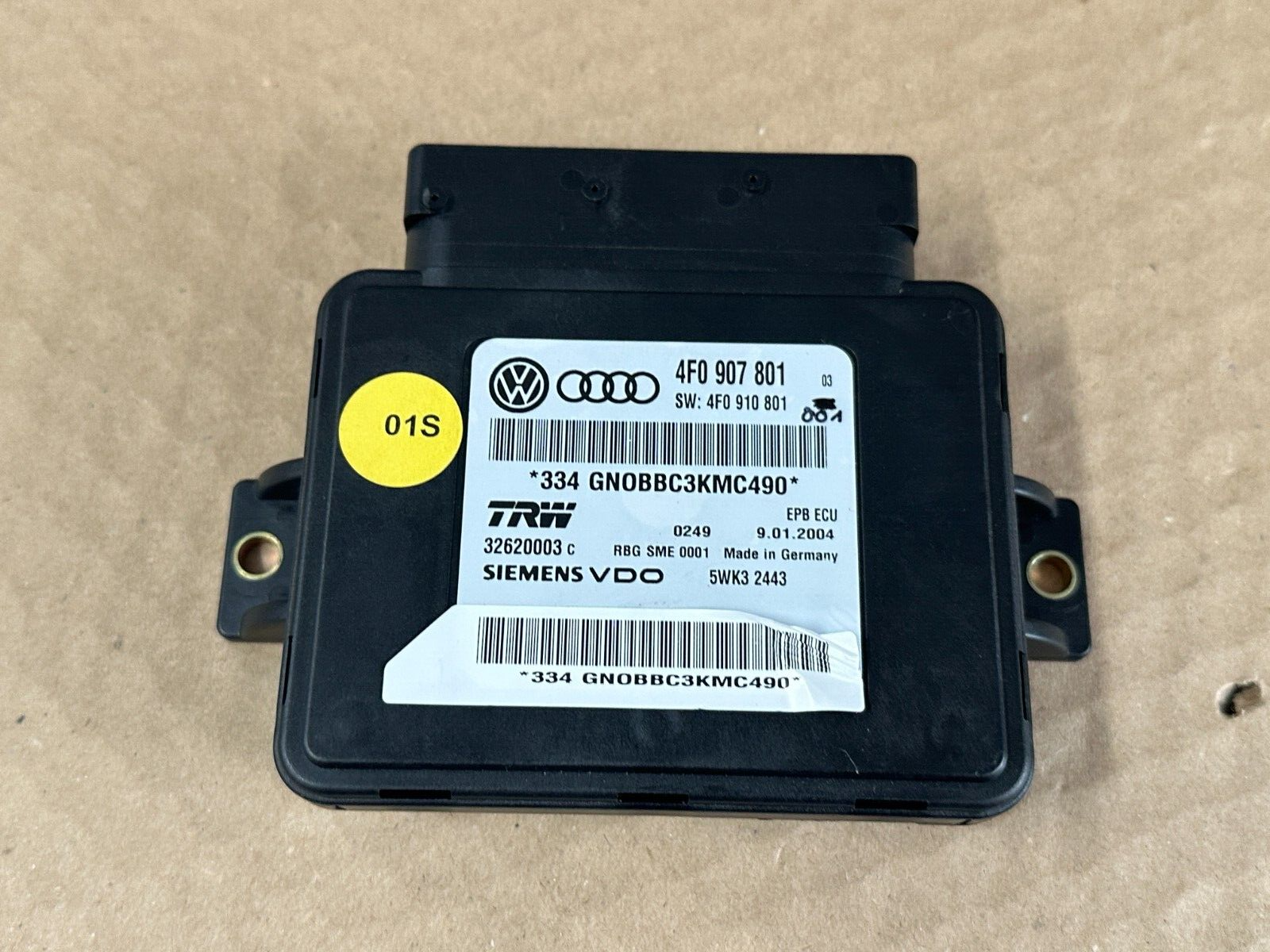 AUDI A6 STEUERGERÄT ELEKTRO. FESTSTELLBREMSE 4F0907801 FAST NEU DEM VOM TEST CAR