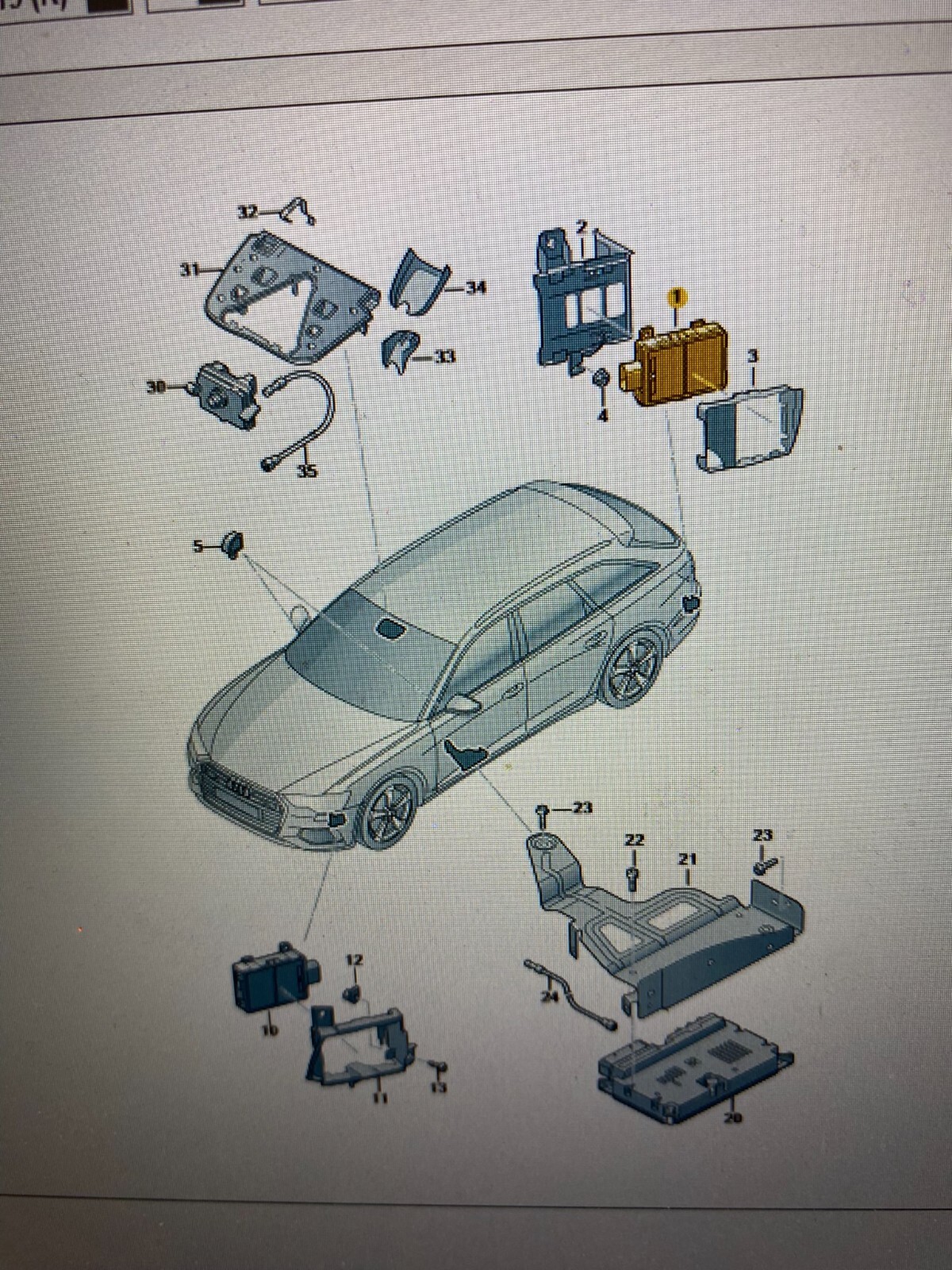 AUDI A6/A7A8/Q7/Q8 SPURWECHSEL STEUERGERÄT FÜR TOTER WINKEL 4N0907566AM ORIG NEU - Obrázek 9